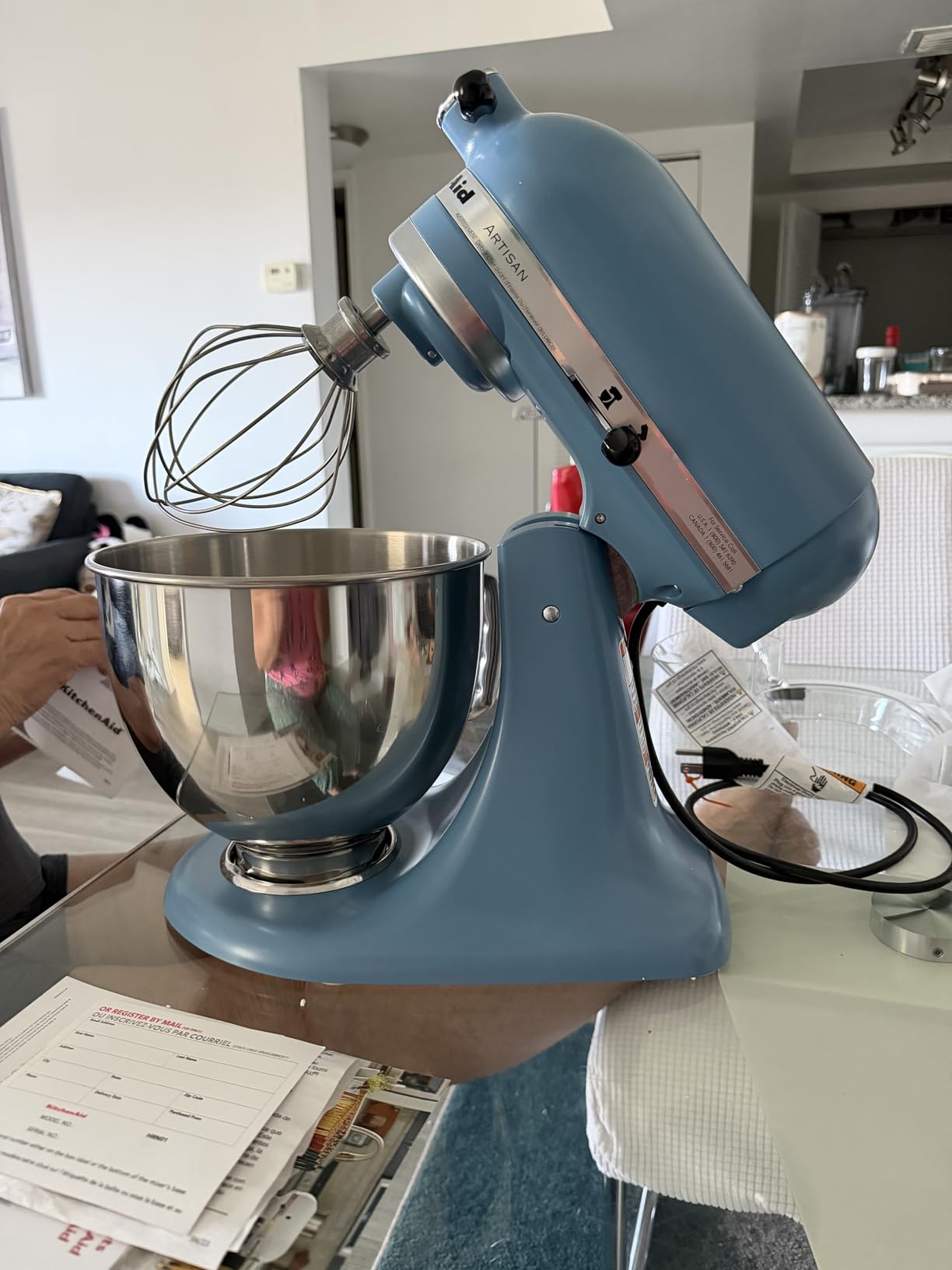 KitchenAid Artisan, 5-Qt Tilt Head Stand Mixer, KSM150PS, Black Matte | Includes Pouring Shield for Mess-Free Mixing, 10 Speed Settings, Easily add Ingredients with the Tilt-Head Design customer photo 1