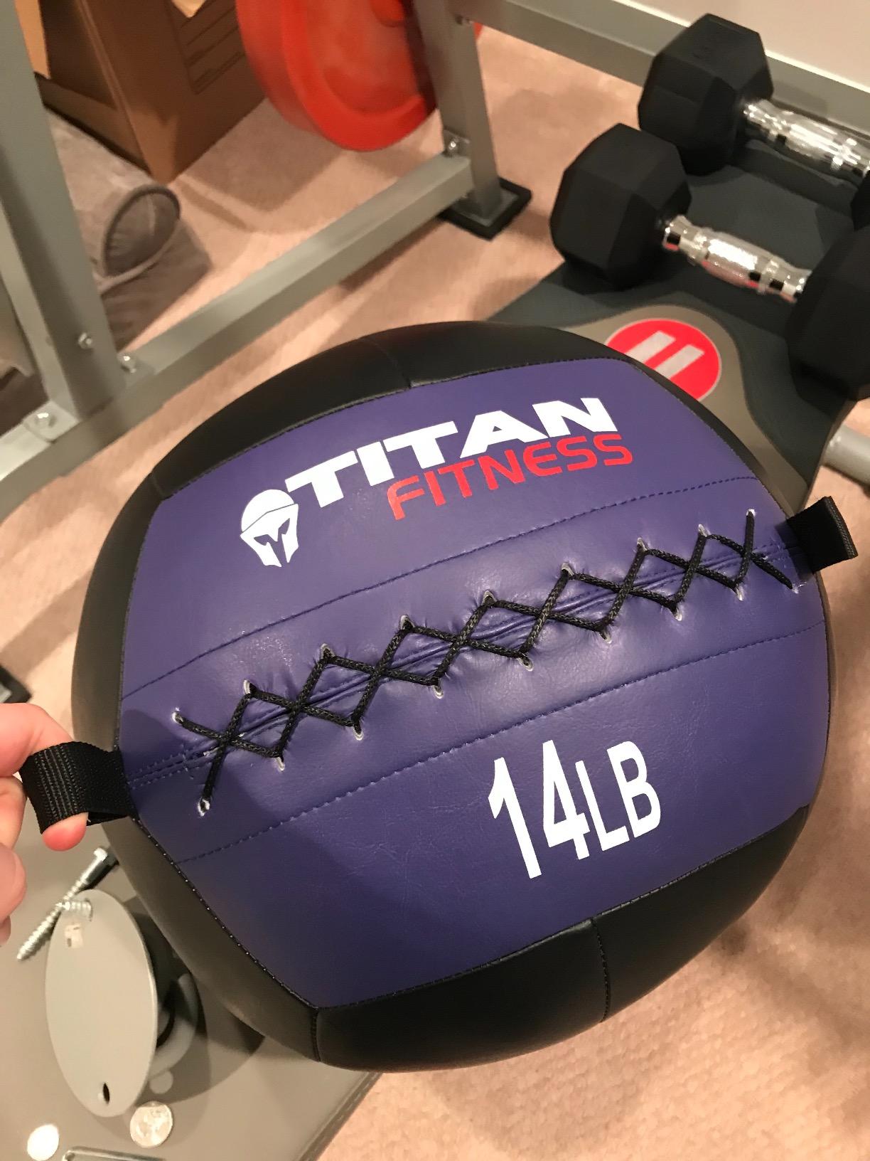 Titan Fitness Soft Leather Medicine Wall Ball Durable, Endurance, Cardio, Core Strength customer photo 2