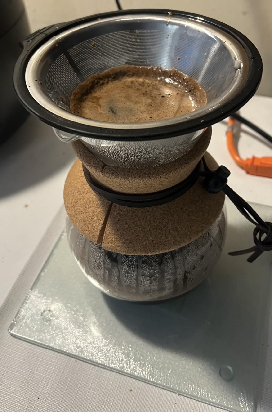 Bodum 17oz Pour Over Coffee Maker, High-Heat Borosilicate Glass with Reusable Stainless Steel Filter and Cork Grip customer photo 1
