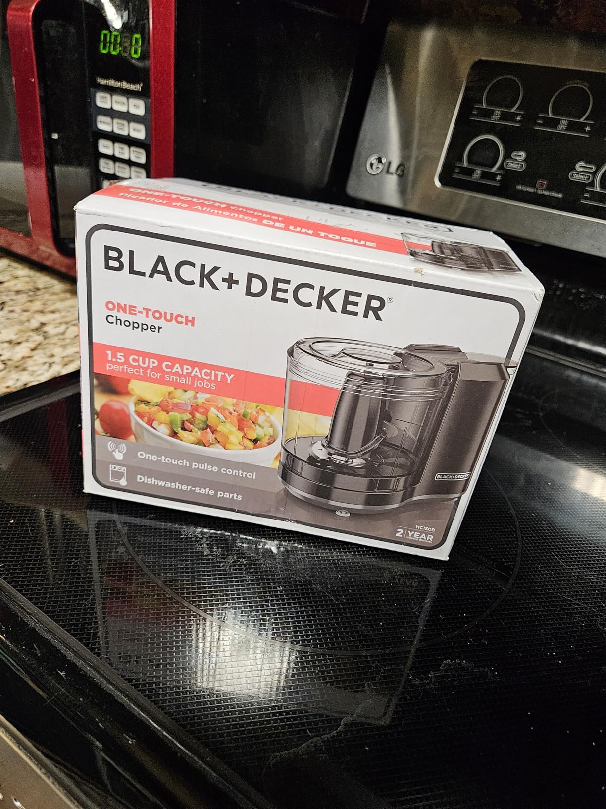 BLACK+DECKER 1.5-Cup Electric Food Chopper, One Touch Pulse, 150W Motor, Stay-Sharp Blade, Dishwasher Safe customer photo 2