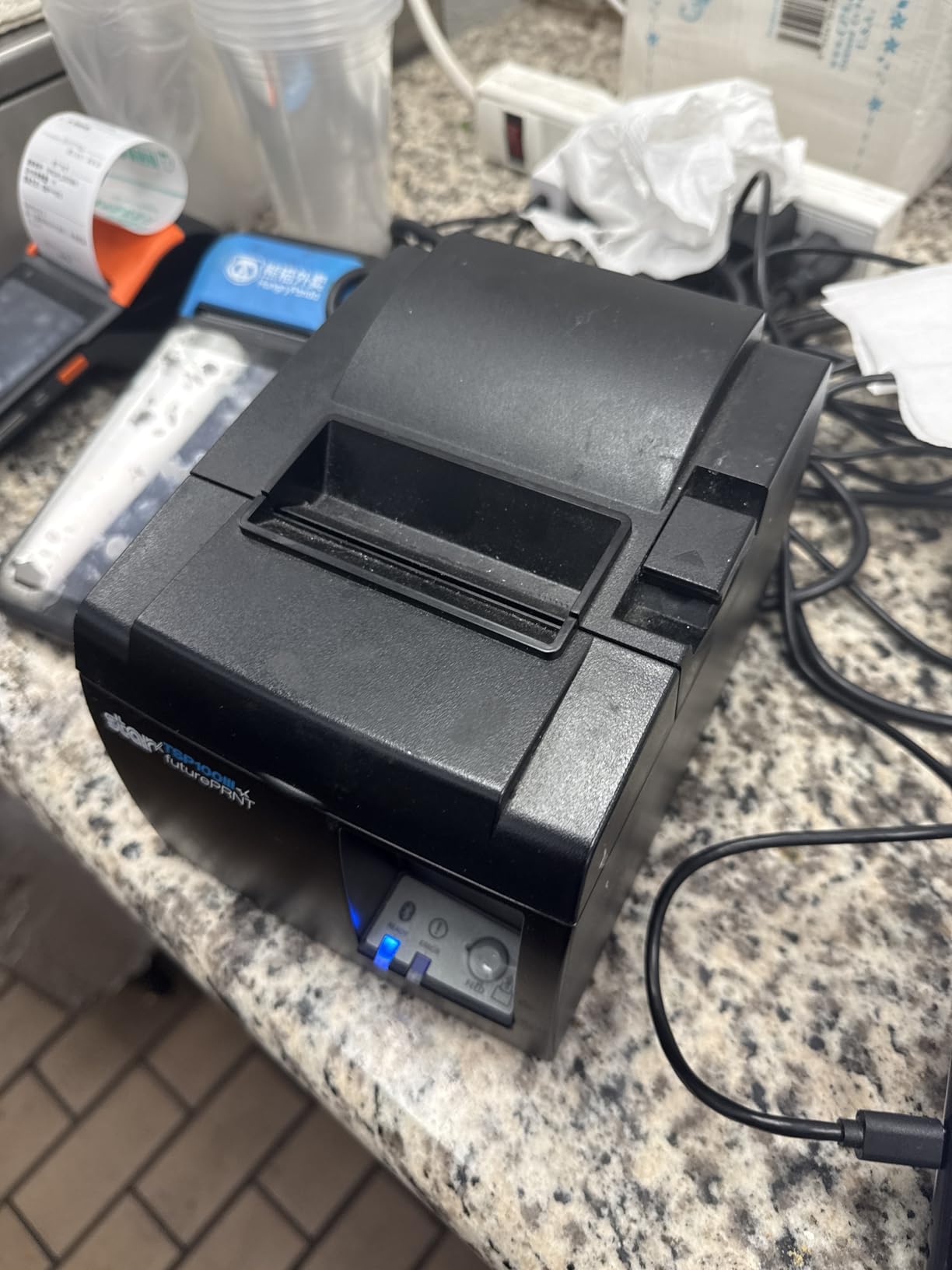 Star Micronics TSP143IIIBi Bluetooth Thermal Receipt Printer for iOS, Android, and Windows with Auto-cutter and Internal Power Supply - Gray customer photo 2