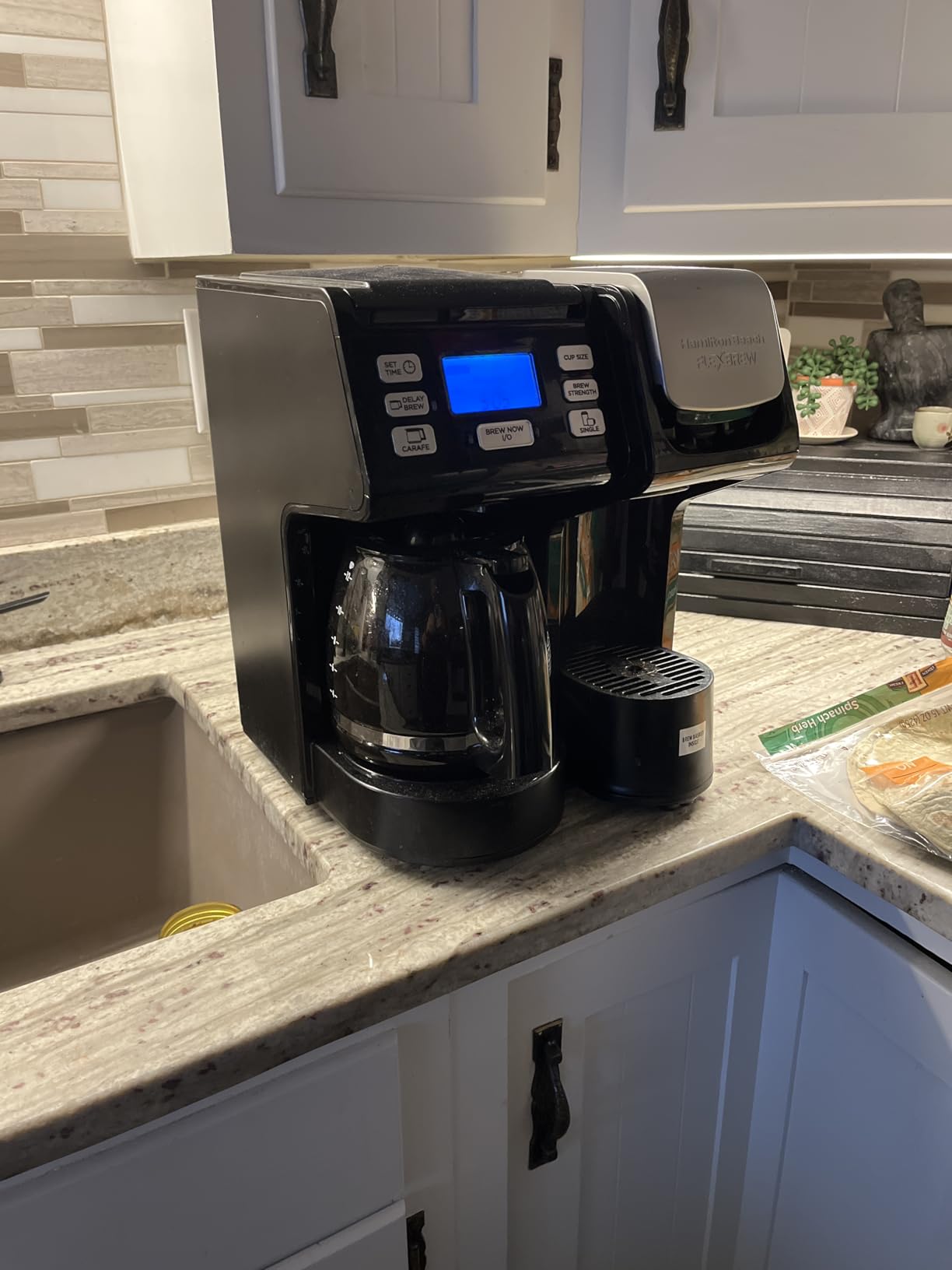 Hamilton Beach FlexBrew Trio 2-Way Drip & Single Serve Coffee Maker | Single Serve Coffee Maker & 12 Cup Coffee Maker | Compatible With K-Cups, Pods or Grounds | Black | 49976 customer photo 1