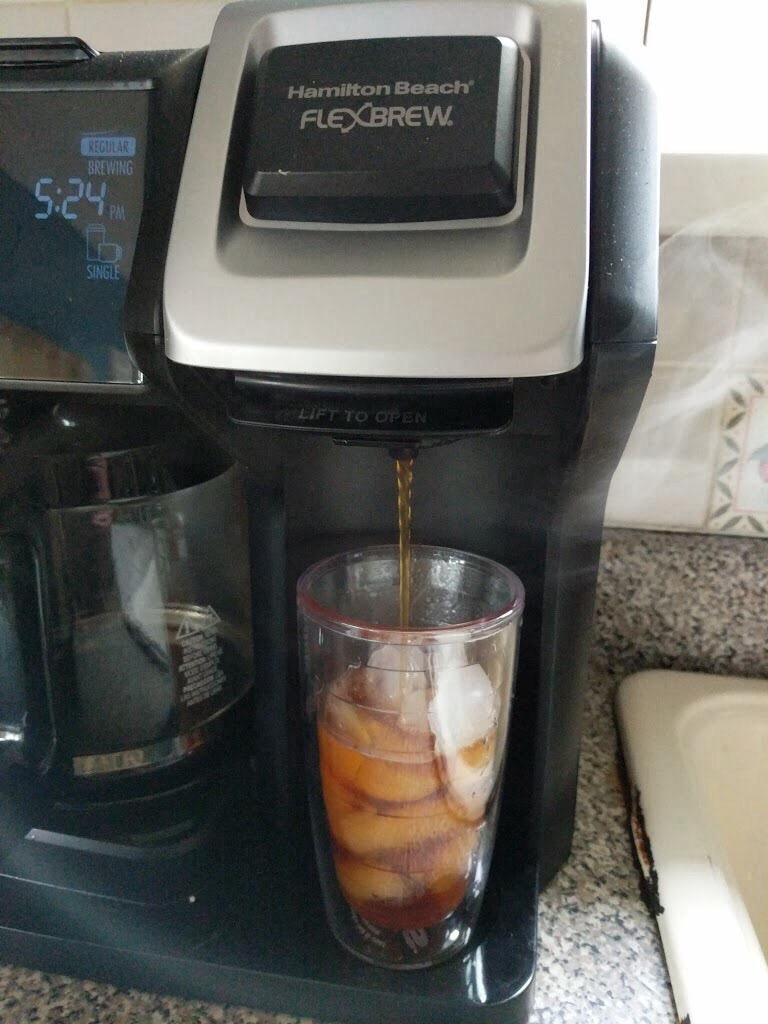 Hamilton Beach FlexBrew Trio 2-Way Drip & Single Serve Coffee Maker | Single Serve Coffee Maker & 12 Cup Coffee Maker | Compatible With K-Cups, Pods or Grounds | Black | 49976 customer photo 2