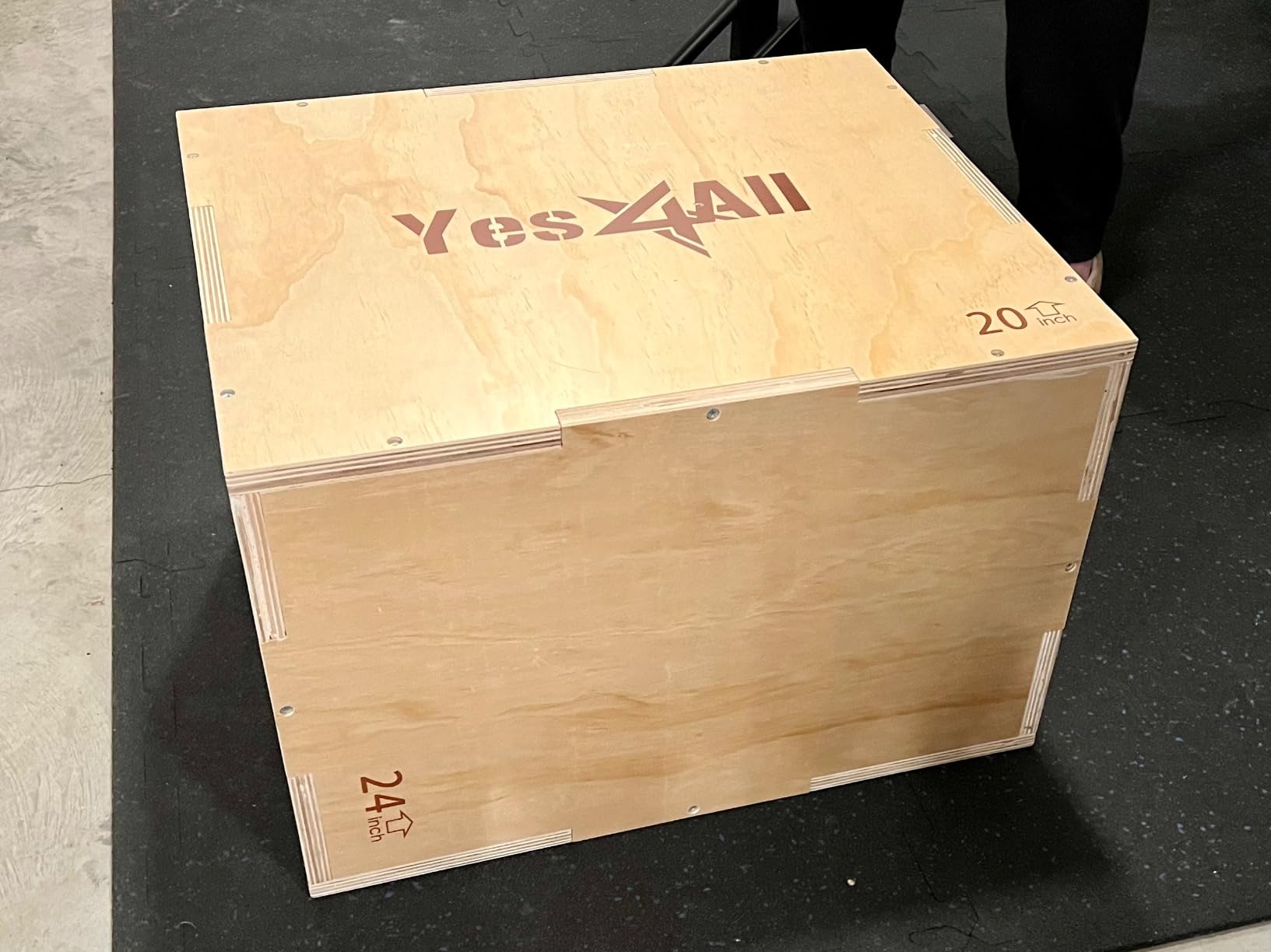Yes4All Plyo Box, 3-in-1 Wooden Box Jump for Home Gym, Lunges, Squats, Dips customer photo 2