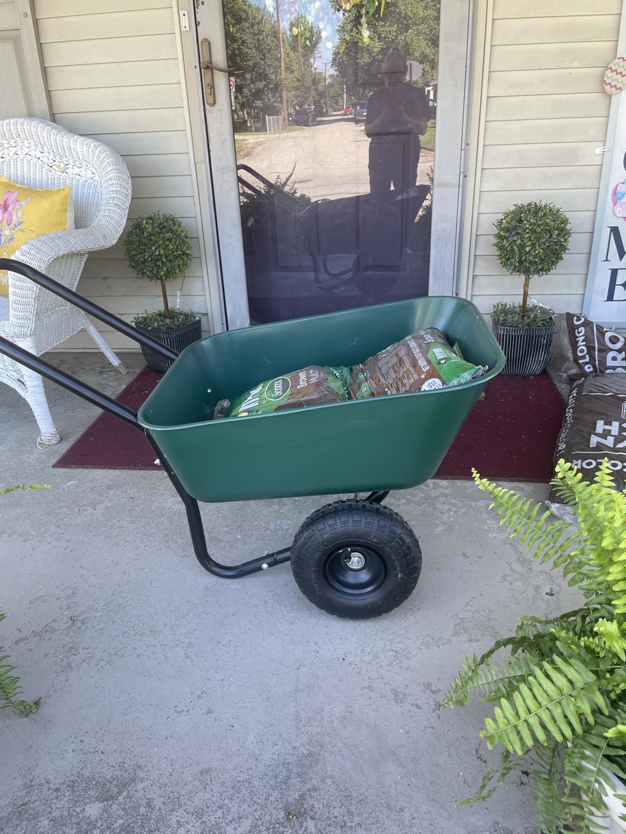 Garden Star 70019 Garden Barrow Dual-Wheel Residential Wheelbarrow Garden Cart customer photo 2
