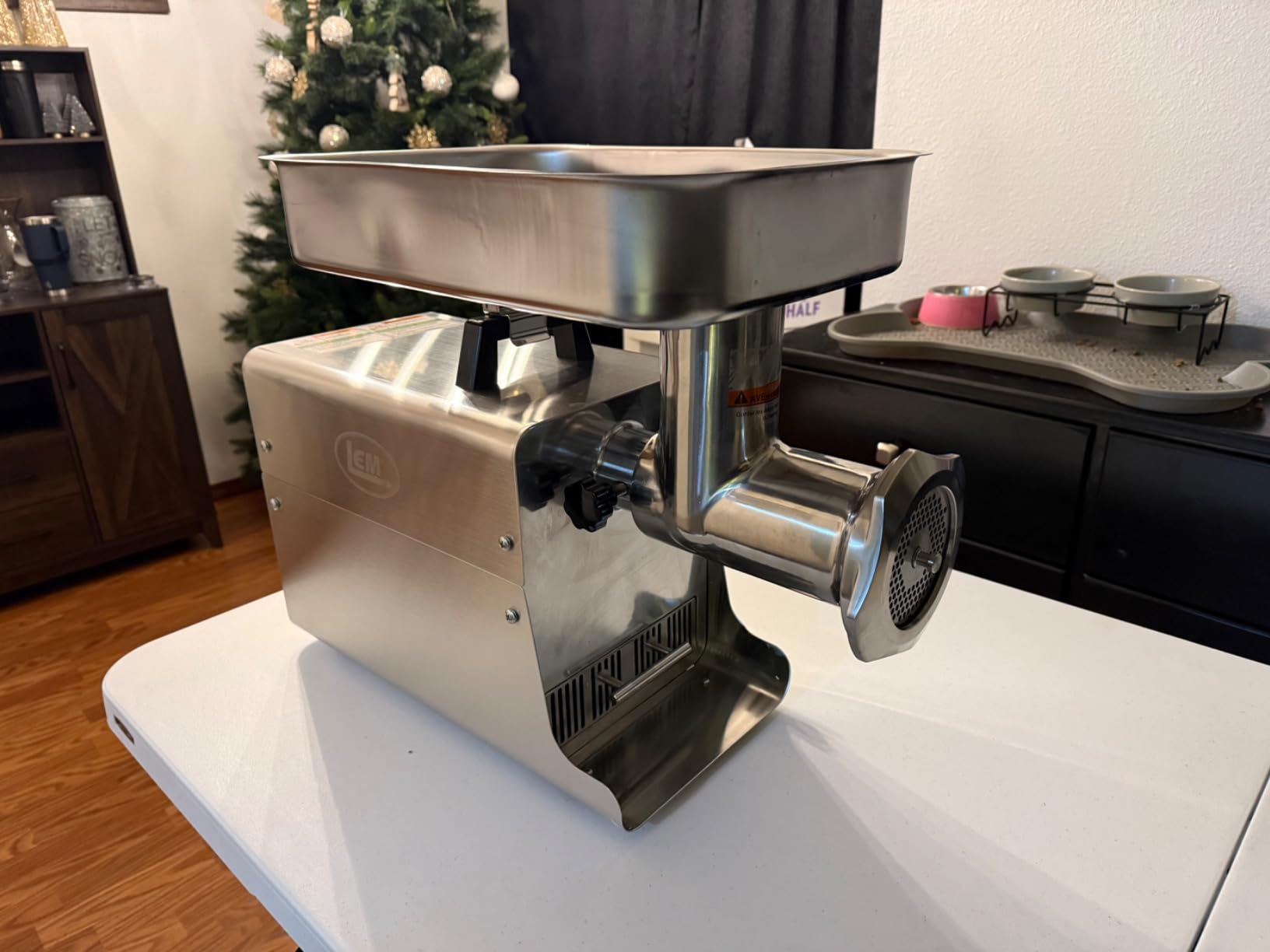 LEM Products BigBite #8 Meat Grinder, 0.5 HP Commercial-Quality Stainless Steel Electric Meat Grinder for Home Use, Heavy-Duty Food Processor for Grinding, Sausage Stuffing, Cooking customer photo 2