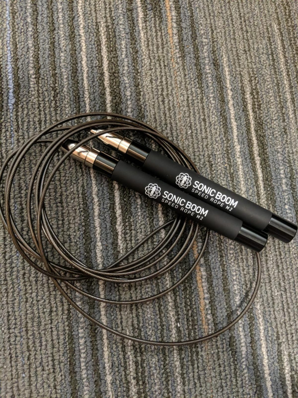 Sonic Boom M2 High Speed Jump Rope - Patent Pending Self-Locking, Screw-Free Design - Weighted, 360 Degree Spin, Silicone Grip with 2 Speed Rope Cables for Home Workout, & More customer photo 2