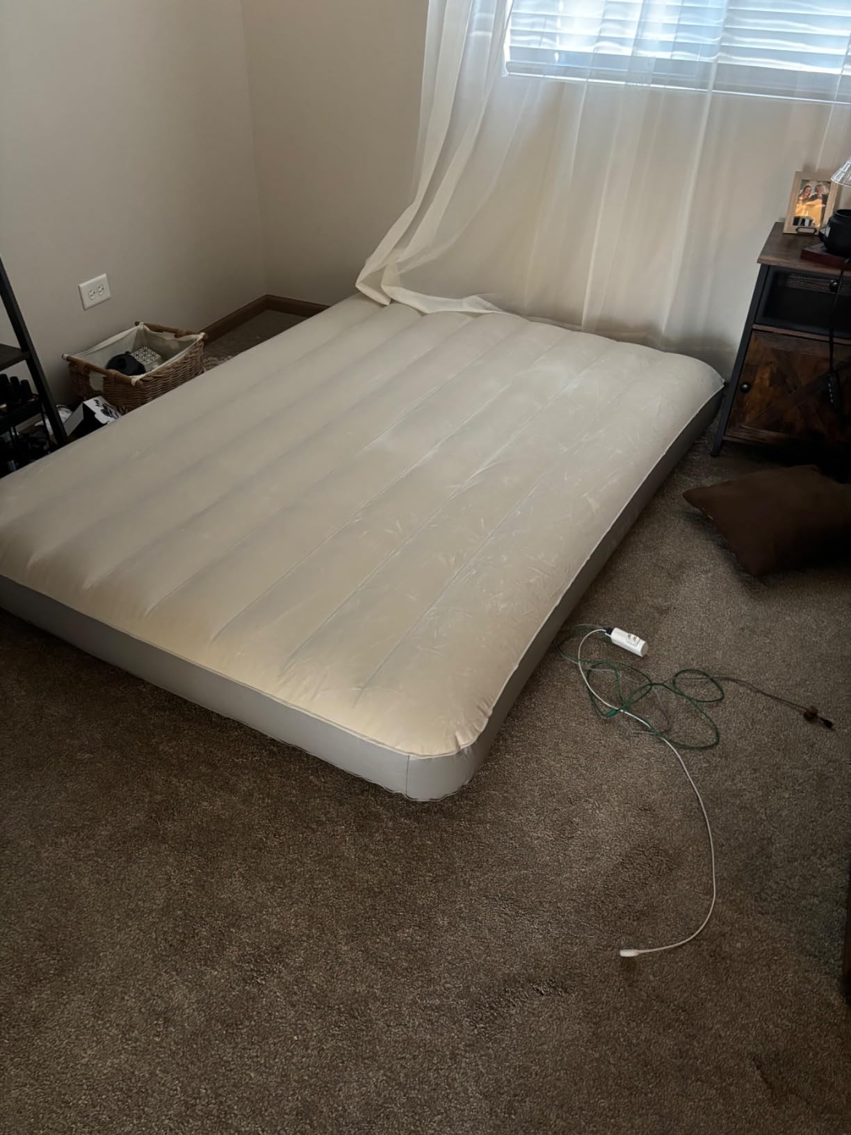 Intex 64103E Dura-Beam Standard Single-High Air Mattress: Fiber-Tech - Queen Size - 10in Bed Height - 600lb Weight Capacity - Pump Sold Separately customer photo 2