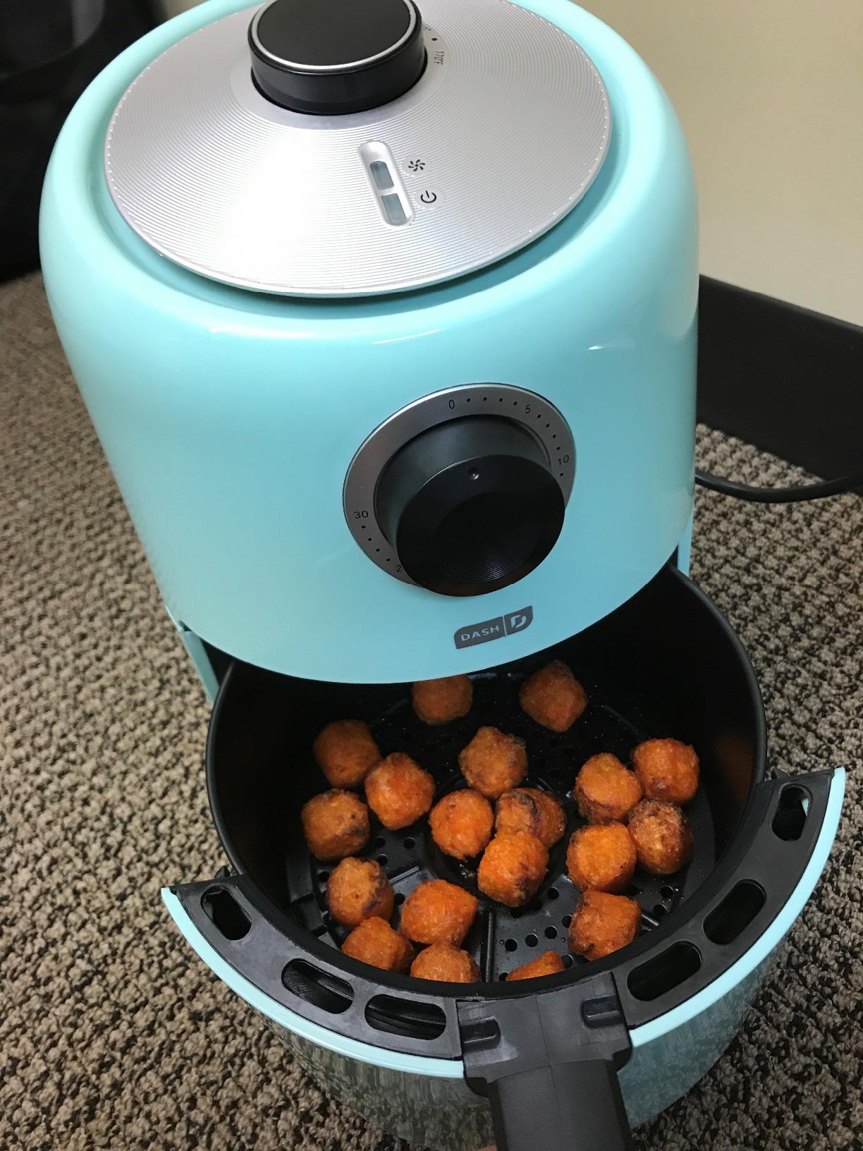 Dash Compact Air Fryer - Healthy Cooking with Auto Shut-Off Feature, Adjustable Temperature Control & Nonstick Fry Basket - Has AirCrisp Technology - 2 Quart - Cool Grey customer photo 1
