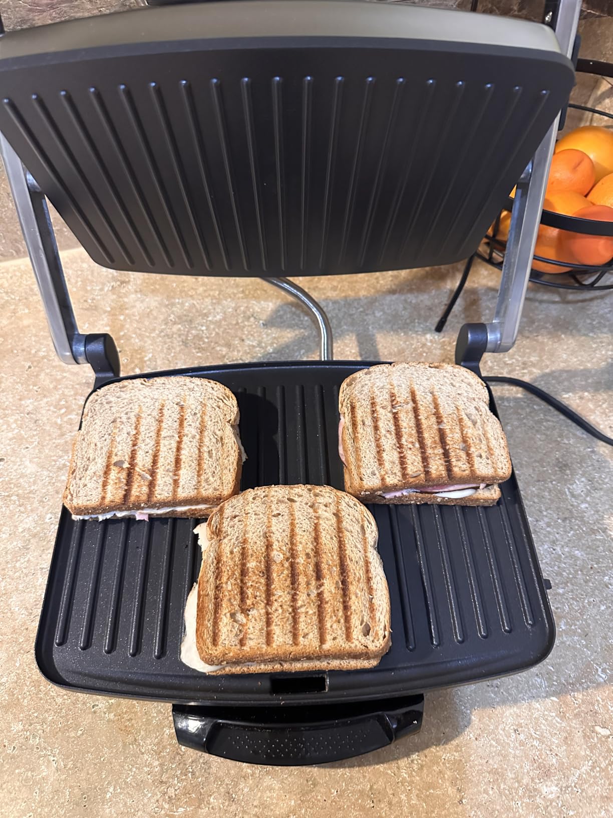 Hamilton Beach Panini Press, Sandwich Maker & Electric Indoor Grill | Floating Hinge Evenly Cooks Any Sandwich | Locking Lid | PFAS-Free Non-Stick 8
