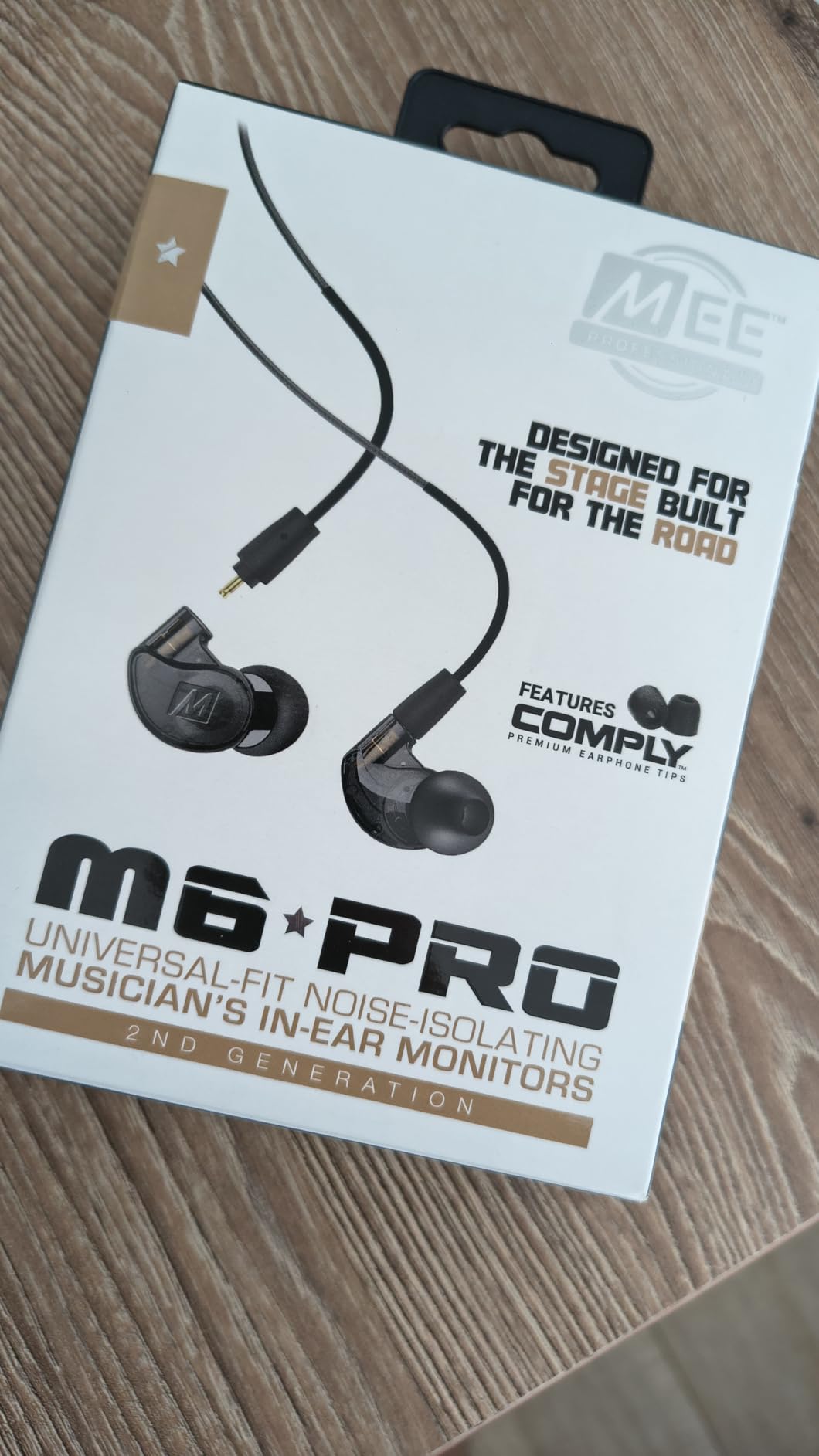 MEE audio M6 PRO In Ear Monitor Headphones for Musicians, 2nd Gen Model With Upgraded Sound, Memory Wire Earhooks & Replaceable Cables, Noise Isolating Professional Earbuds, 2 Cords Included (Black) customer photo 2