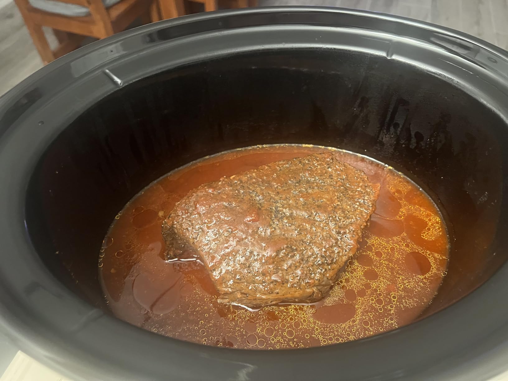 Crock-Pot Large 8-Quart Programmable Slow Cooker with Auto Warm Setting, Black Stainless Steel customer photo 1