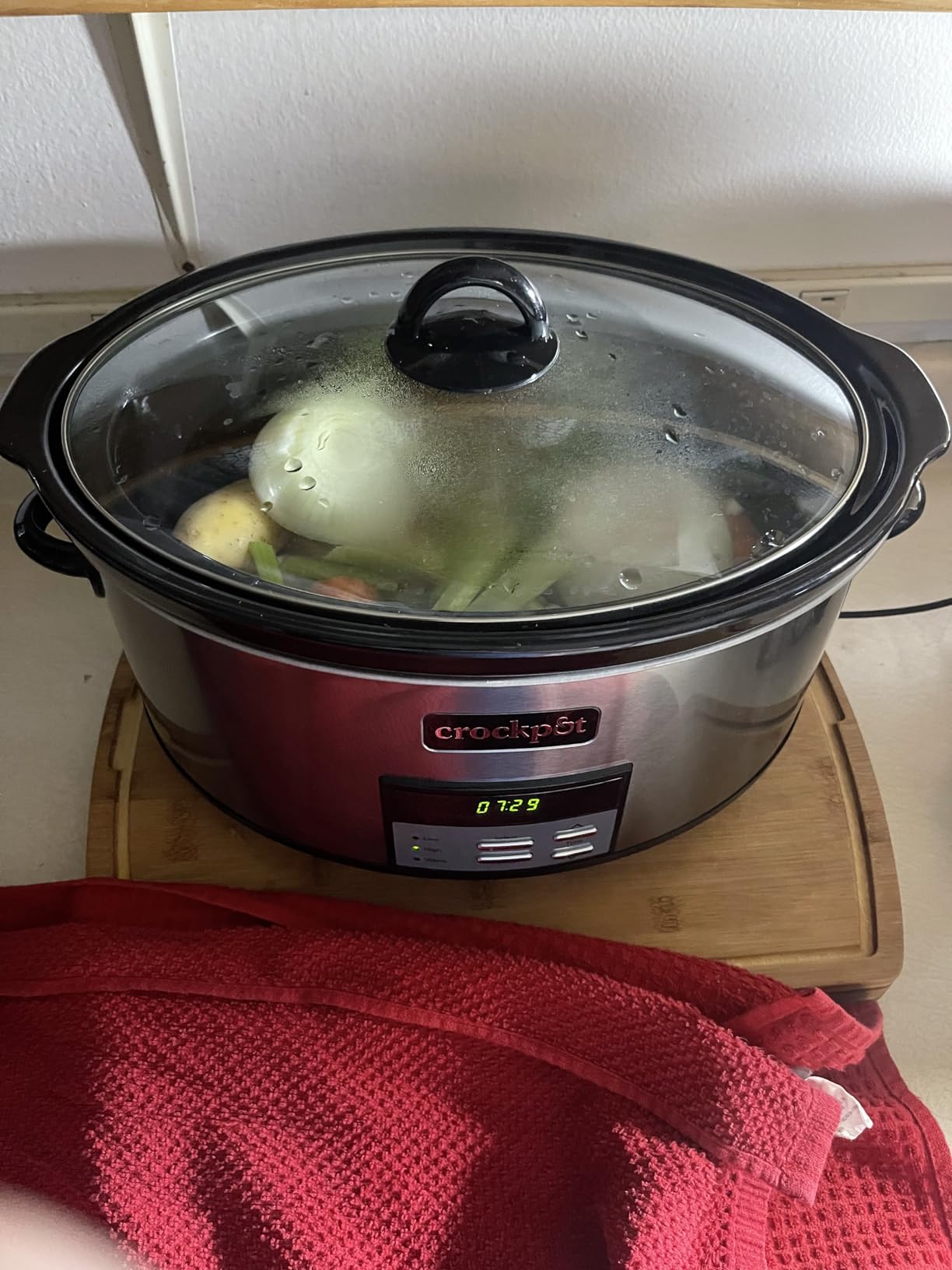 Crock-Pot Large 8-Quart Programmable Slow Cooker with Auto Warm Setting, Black Stainless Steel customer photo 2