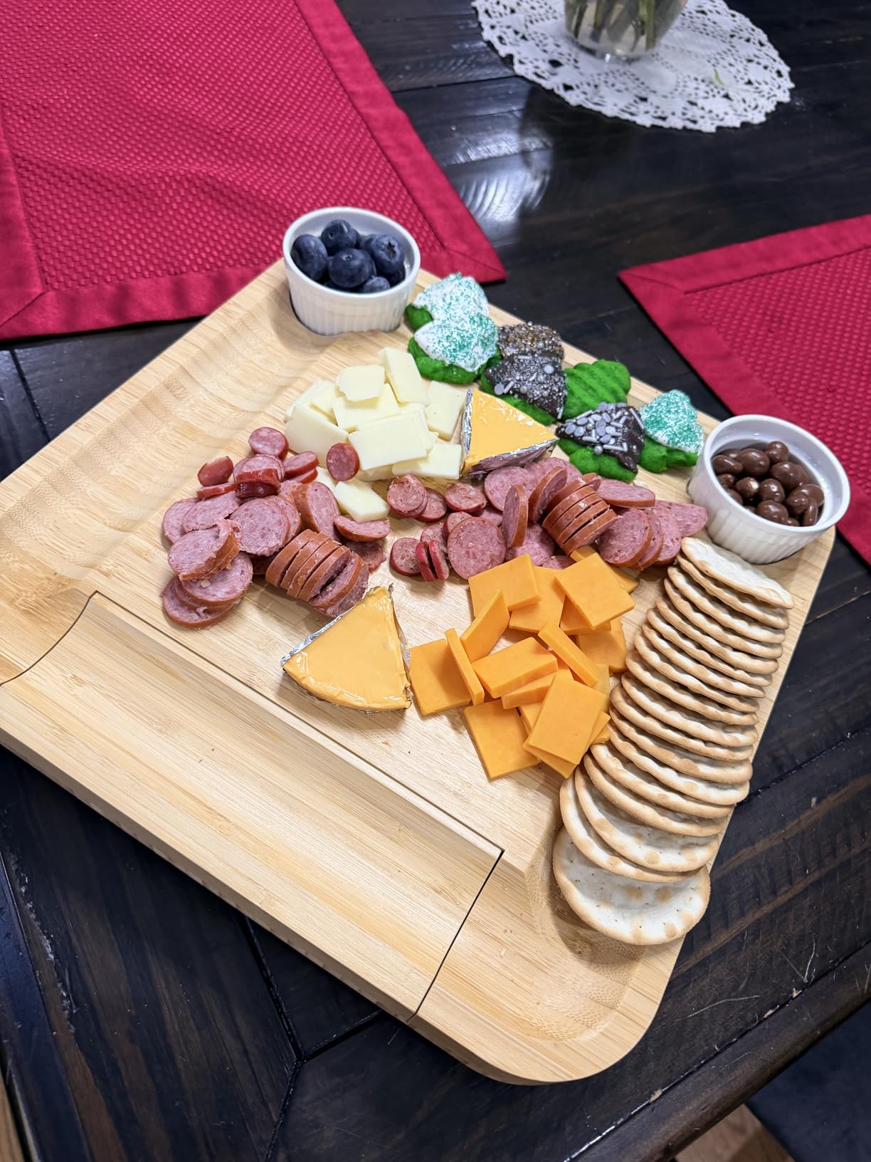 SMIRLY Charcuterie Large Bamboo Cheese Board Set for Serving - House Warming Gifts for New Home, Wedding, Bridal Shower & Birthday, for Women customer photo 1