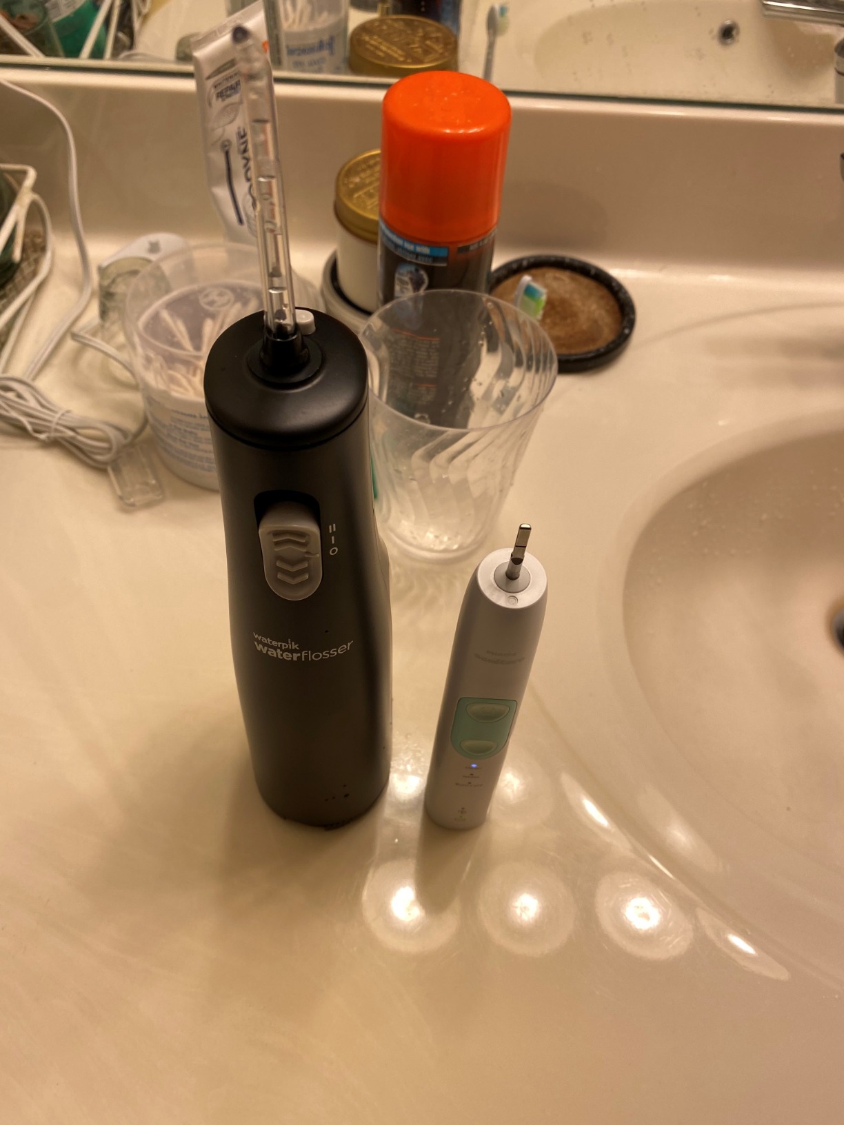 Waterpik Cordless Express Water Flosser, Battery Operated & Portable for Travel & Home, ADA Accepted, Waterproof for Shower Use, White WF-02, Packaging May Vary customer photo 1