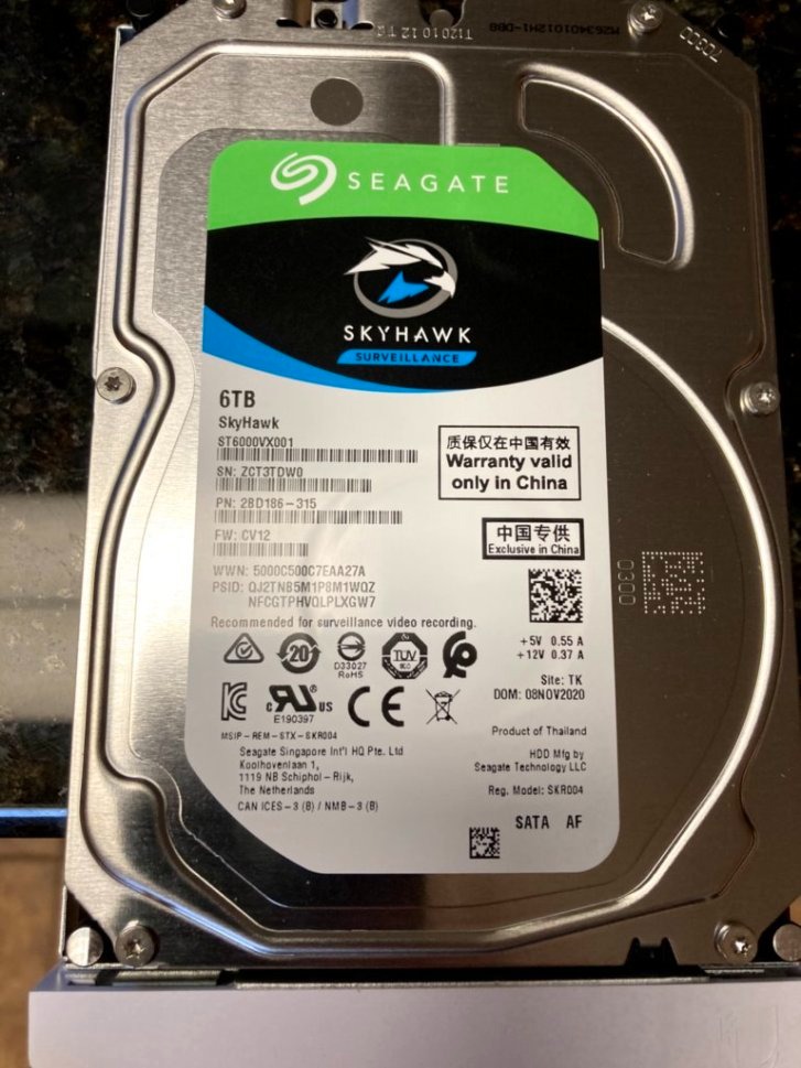 Seagate SkyHawk 6TB Surveillance Internal Hard Drive HDD - 3.5 Inch SATA 6GB/s 256MB Cache for DVR NVR Security Camera System with Drive Health Management (ST6000VX001) customer photo 2