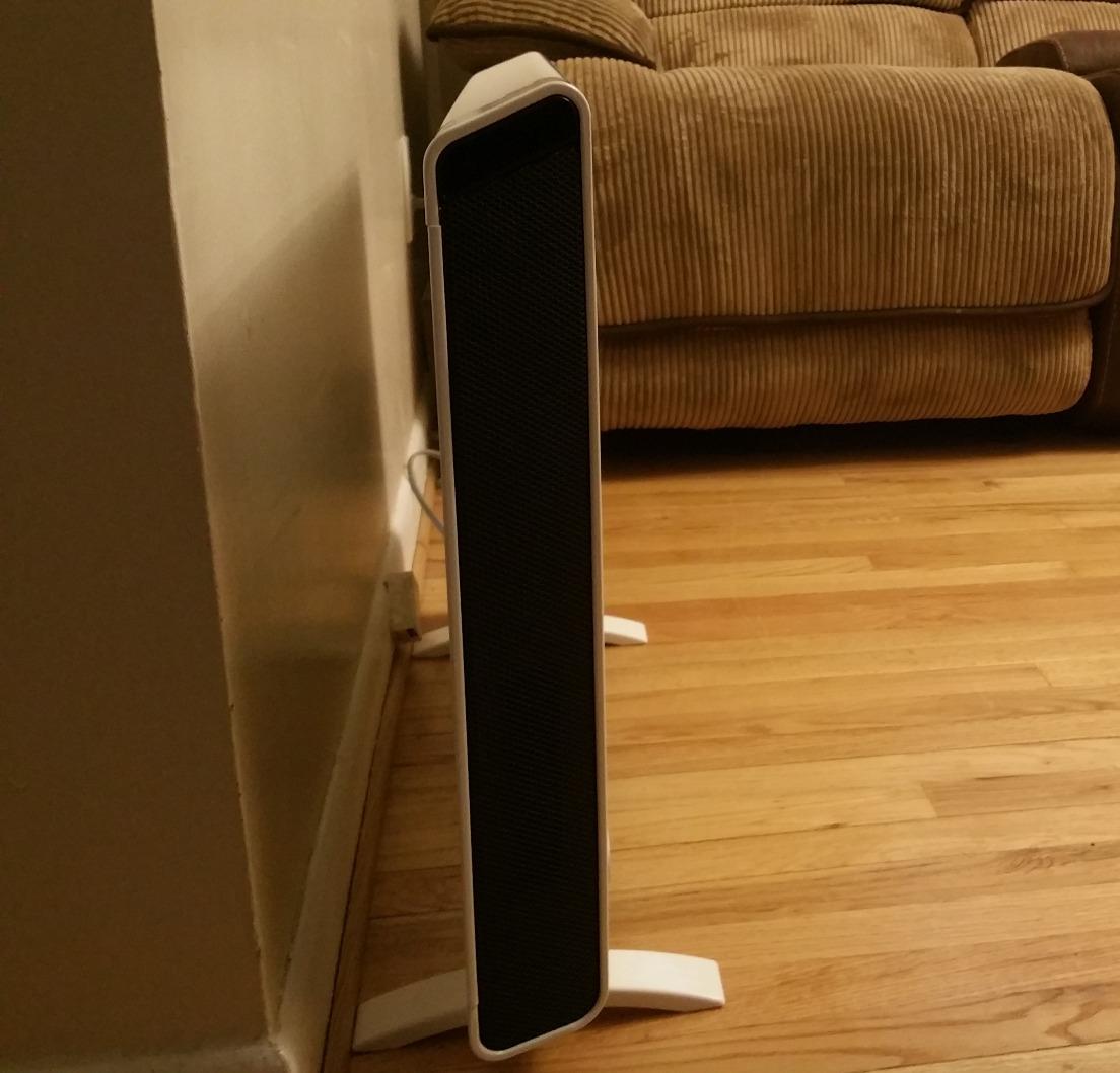 DeLonghi Convection Panel Heater, Full Room Quiet 1500W, portable electric heater is freestanding/easily wall mounted. Energy Saving, quick heat distribution, timer, asphalt gray, HCX9115E customer photo 1