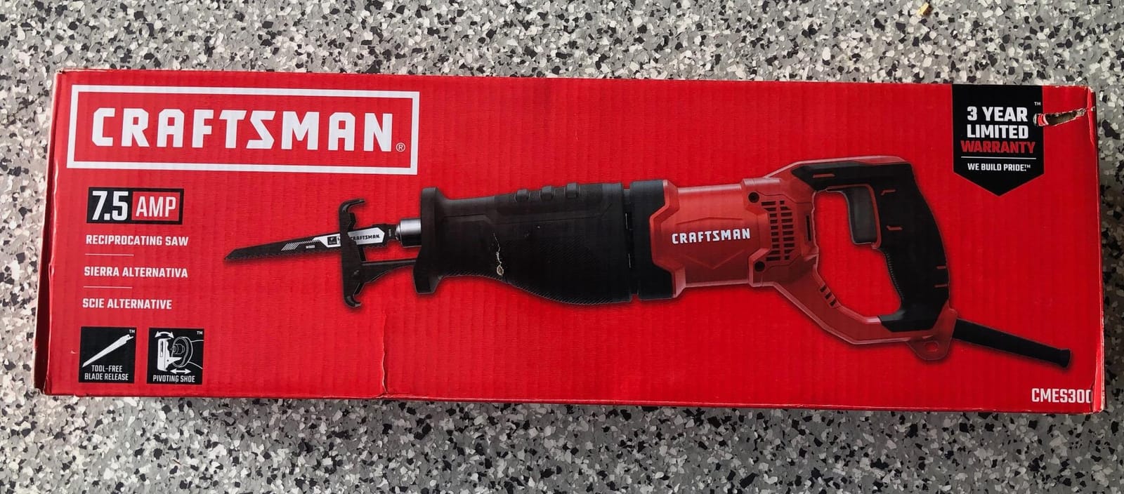 CRAFTSMAN Reciprocating Saw, 7.5 Amp, 3,200 RPM, Corded (CMES300) customer photo 1