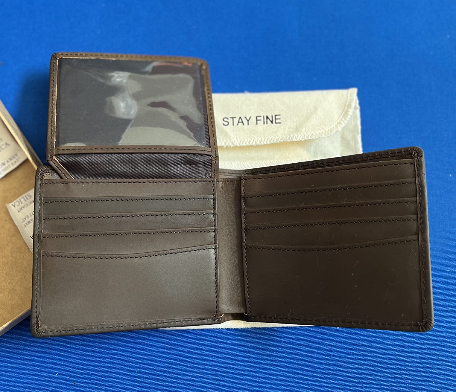 Top Grain Leather Wallet for Men | RFID Blocking | Extra Capacity Bifold Wallet with 2 ID Windows | Ultra Strong Stitching | Slim Billfold with 8 Card Slots | Gift for Him customer photo 2