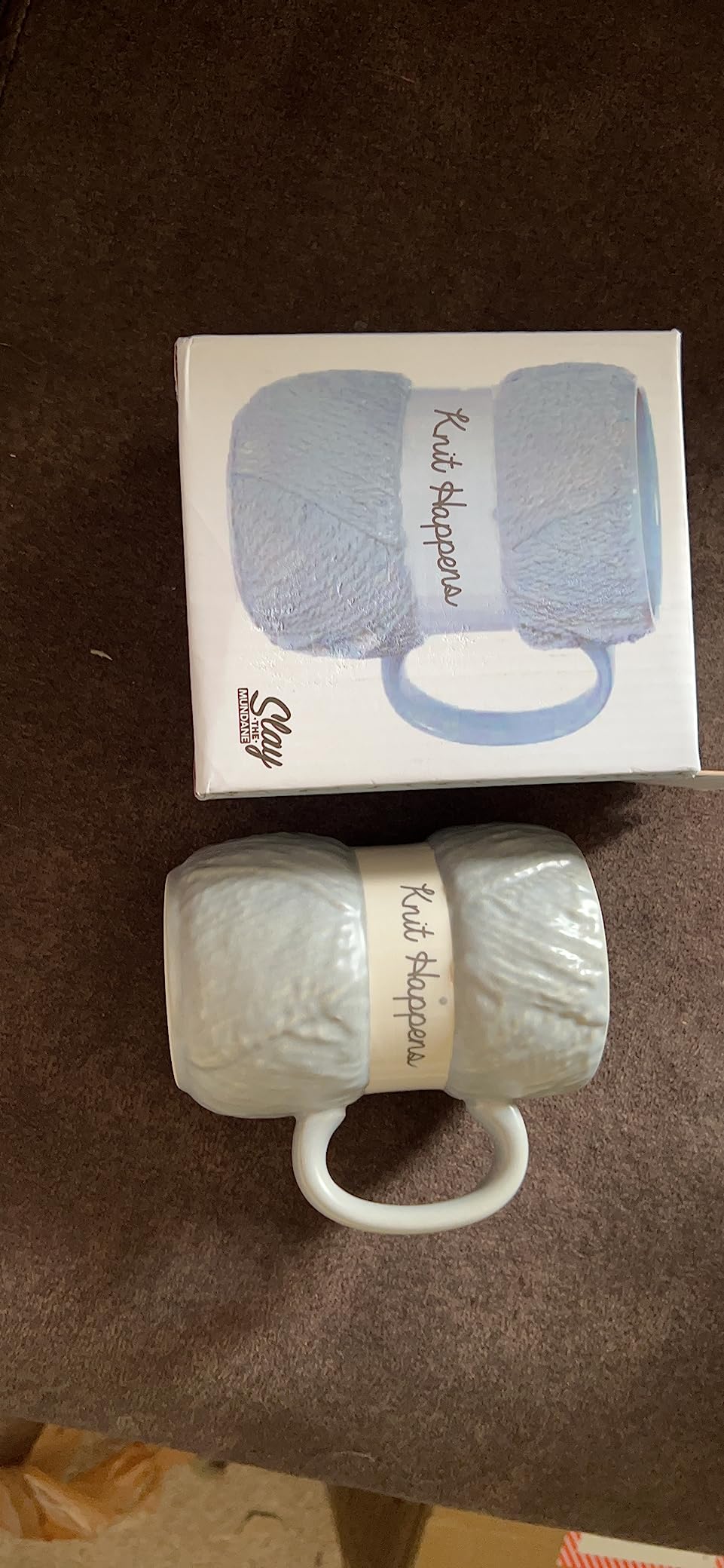 Boxer Gifts Knitting Gift Mug For Knitters - Knit Happens - Yarn Design - Gag Funny Gift For Her customer photo 1