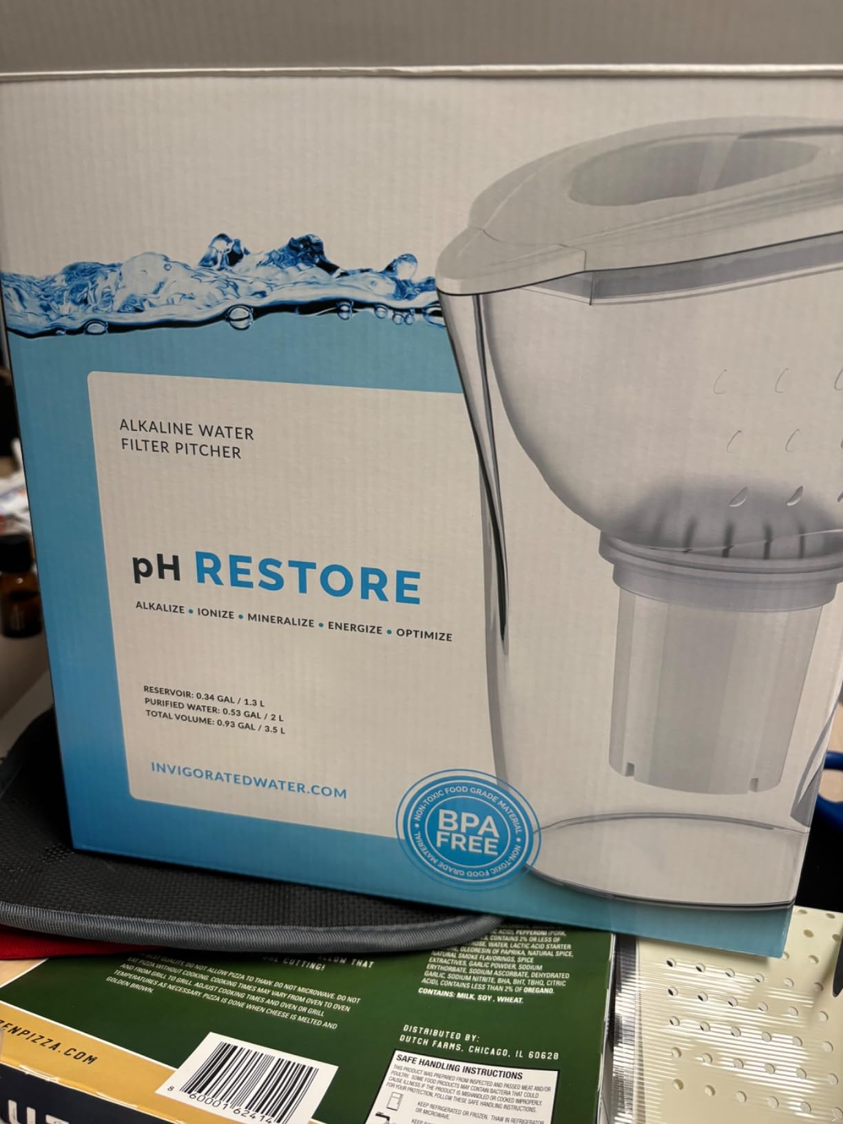 Invigorated Water Filter Pitcher with 1 Alkaline Filter - BPA-Free High pH Purifier, 15-Cup Capacity with SmartLight Filter Change Indicator, (96 Gallon) Long Filter Life customer photo 2