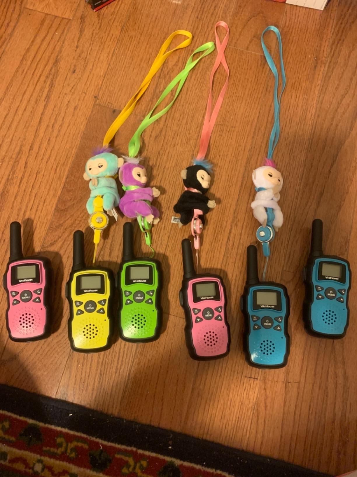 Wishouse Walkie Talkies for Kids 4 Pack,Family Walky Talky Adults Children Radio Long Range,Outdoor Camping Fun Toys Birthday Present Xmas Gifts for 4 5 6 7 8 Year Old Girls Boys customer photo 2