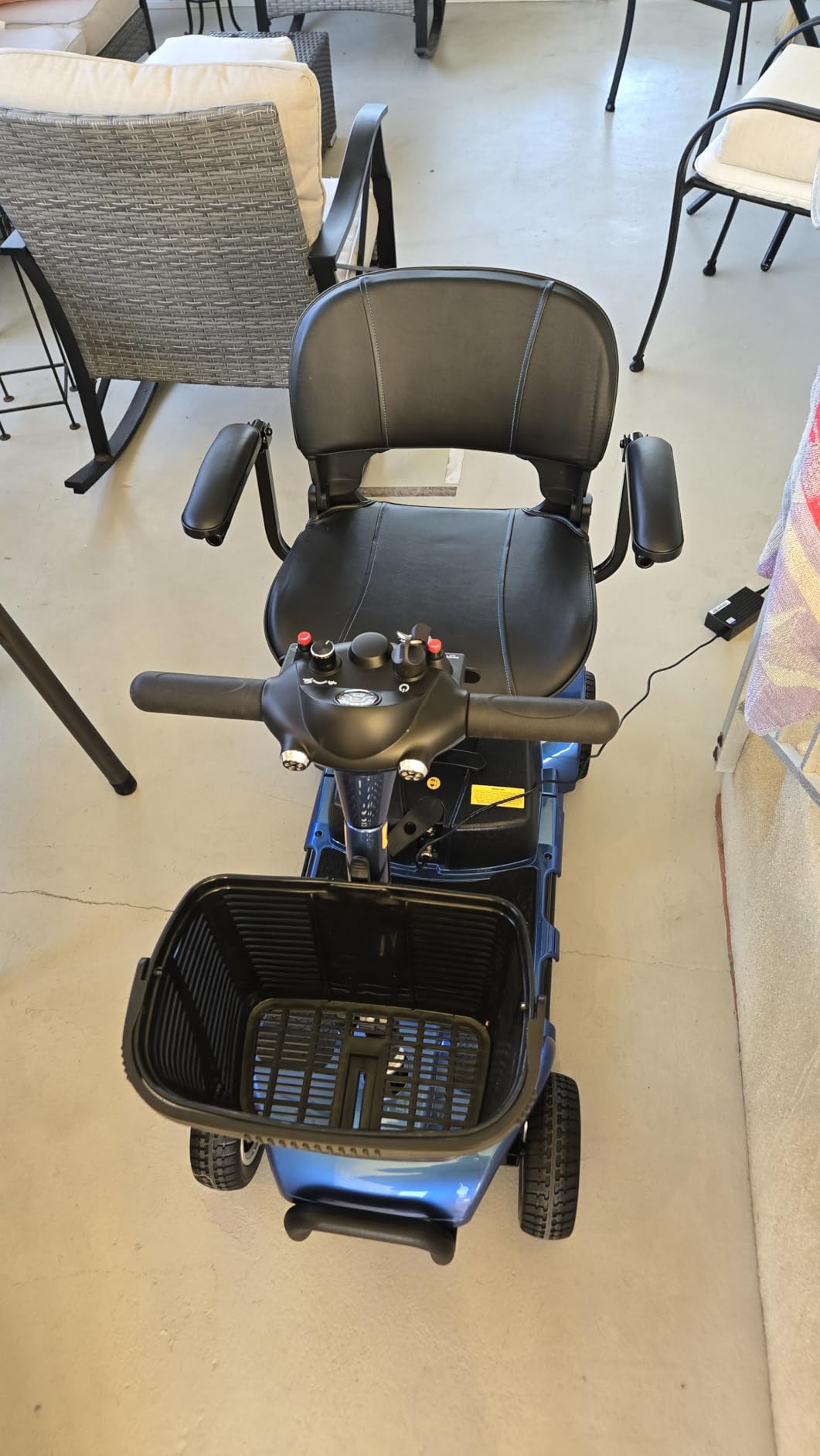 Vive 4 Wheel Mobility Scooter - Electric Powered Wheelchair Device | Compact Heavy Duty Mobile for Travel, Adults, Elderly - Long Range Power Extended Battery with Charger & Basket customer photo 1