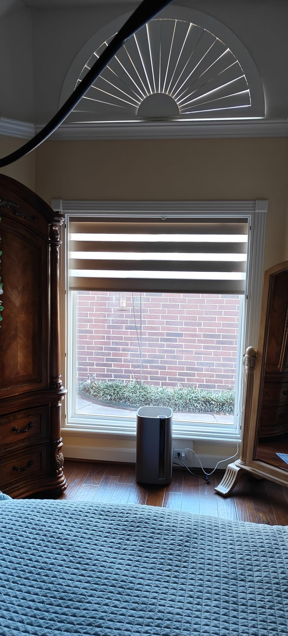 Yoolax Motorized Zebra Blinds with Remote, Room Darkening Smart Blinds | Works with Alexa, Google Home, Apple Home, Electric Dual Layer Shades for Windows Home Office, Privacy Control, Custom Size customer photo 2