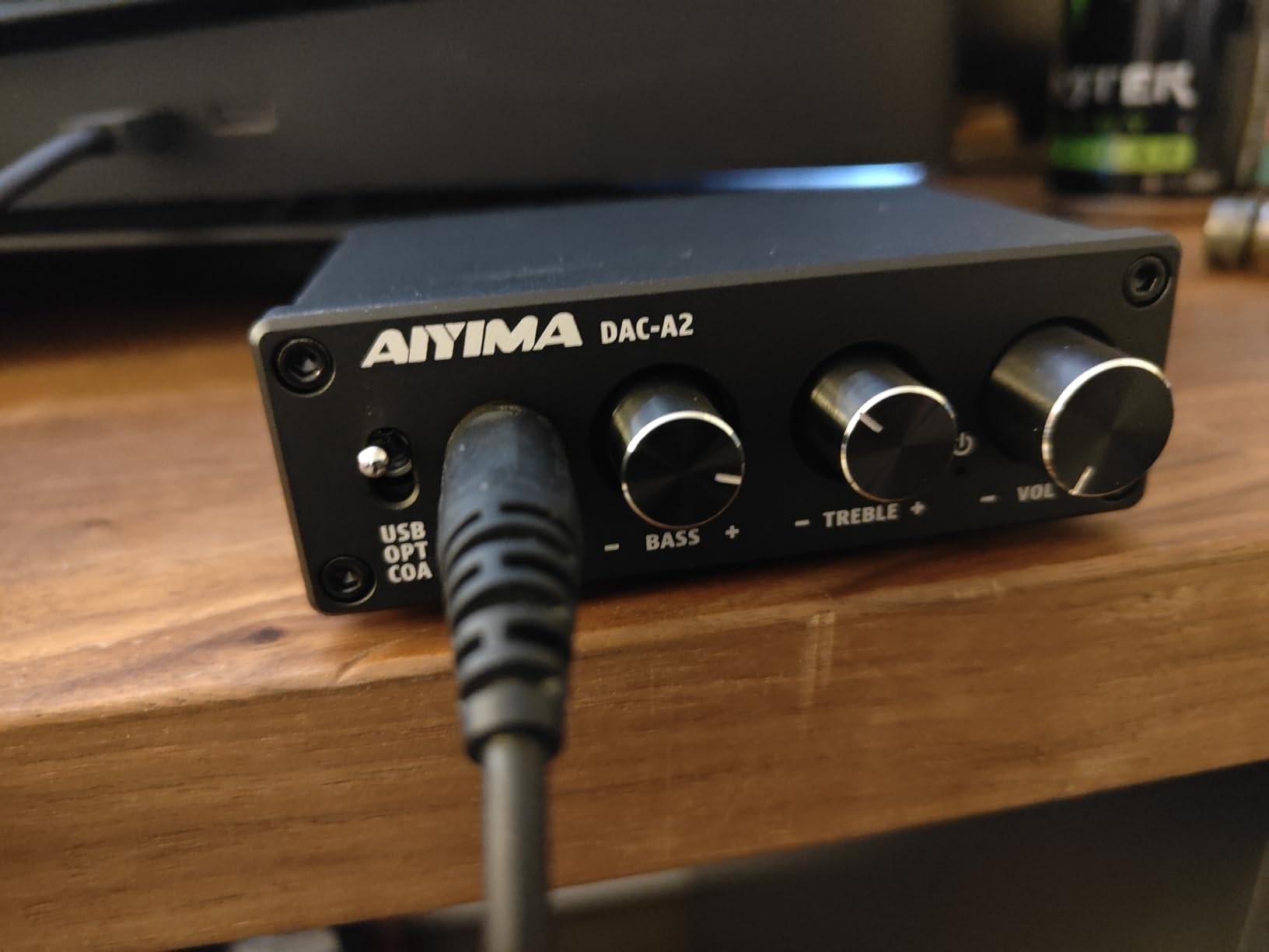 AIYIMA DAC-A2 Headphone Amplifier & Desktop DAC for PC, MAC and Gaming | Plug & play 24Bit/192kHz DAC amp. Adds Bass/Treble control & RCA/3.5mm Outputs, USB/Optical/Coaxial Input customer photo 1