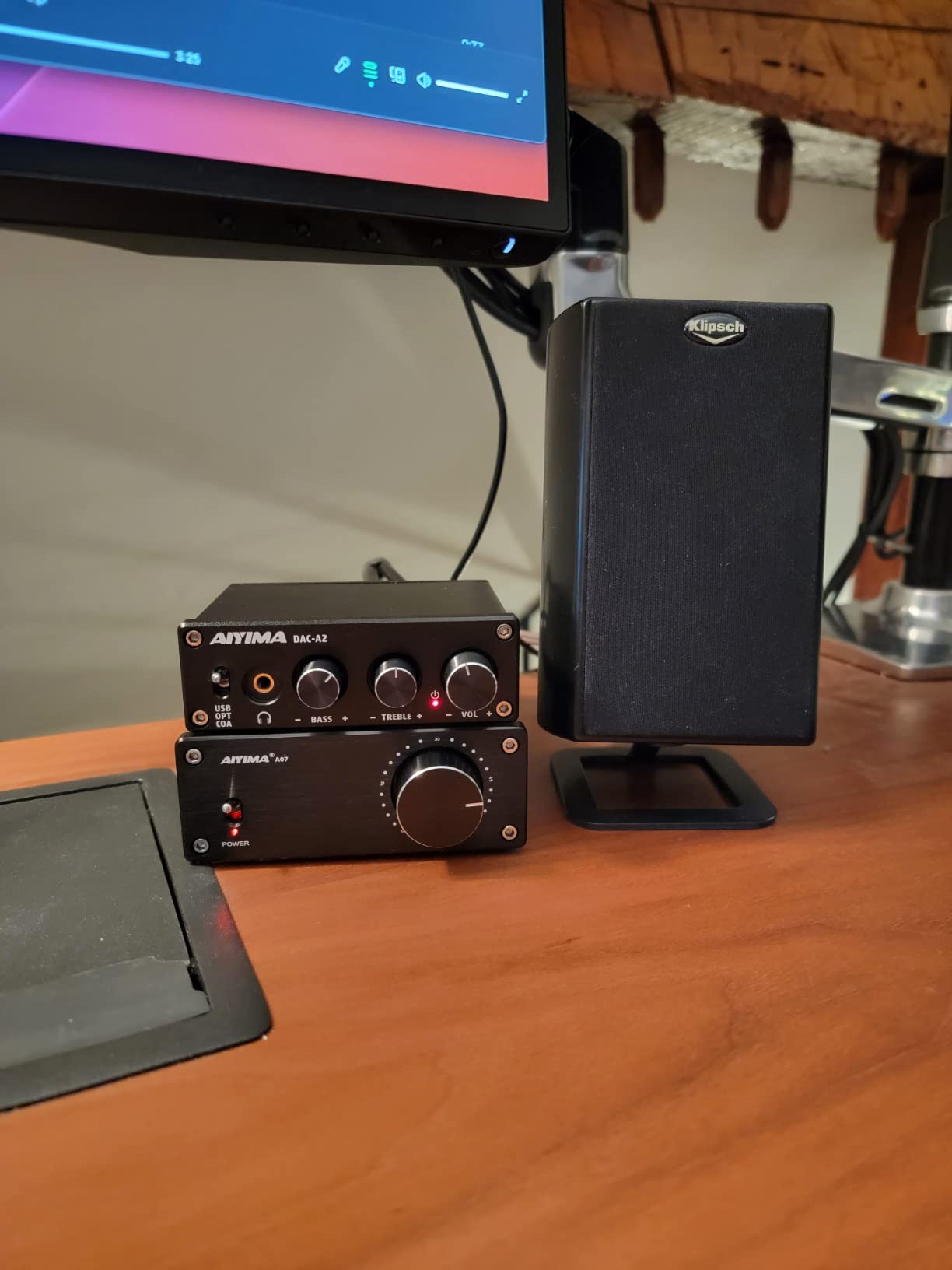 AIYIMA DAC-A2 Headphone Amplifier & Desktop DAC for PC, MAC and Gaming | Plug & play 24Bit/192kHz DAC amp. Adds Bass/Treble control & RCA/3.5mm Outputs, USB/Optical/Coaxial Input customer photo 2