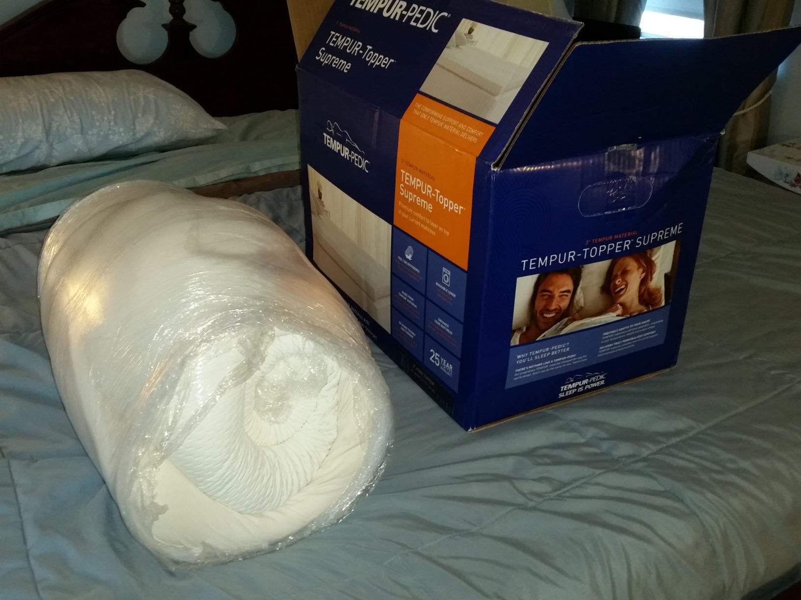 Tempur-Pedic TEMPUR-Adapt + Cooling 3-Inch King Mattress Topper Medium Luxury Premium Foam, Washable Cover, Medium Cooling Topper,white customer photo 1