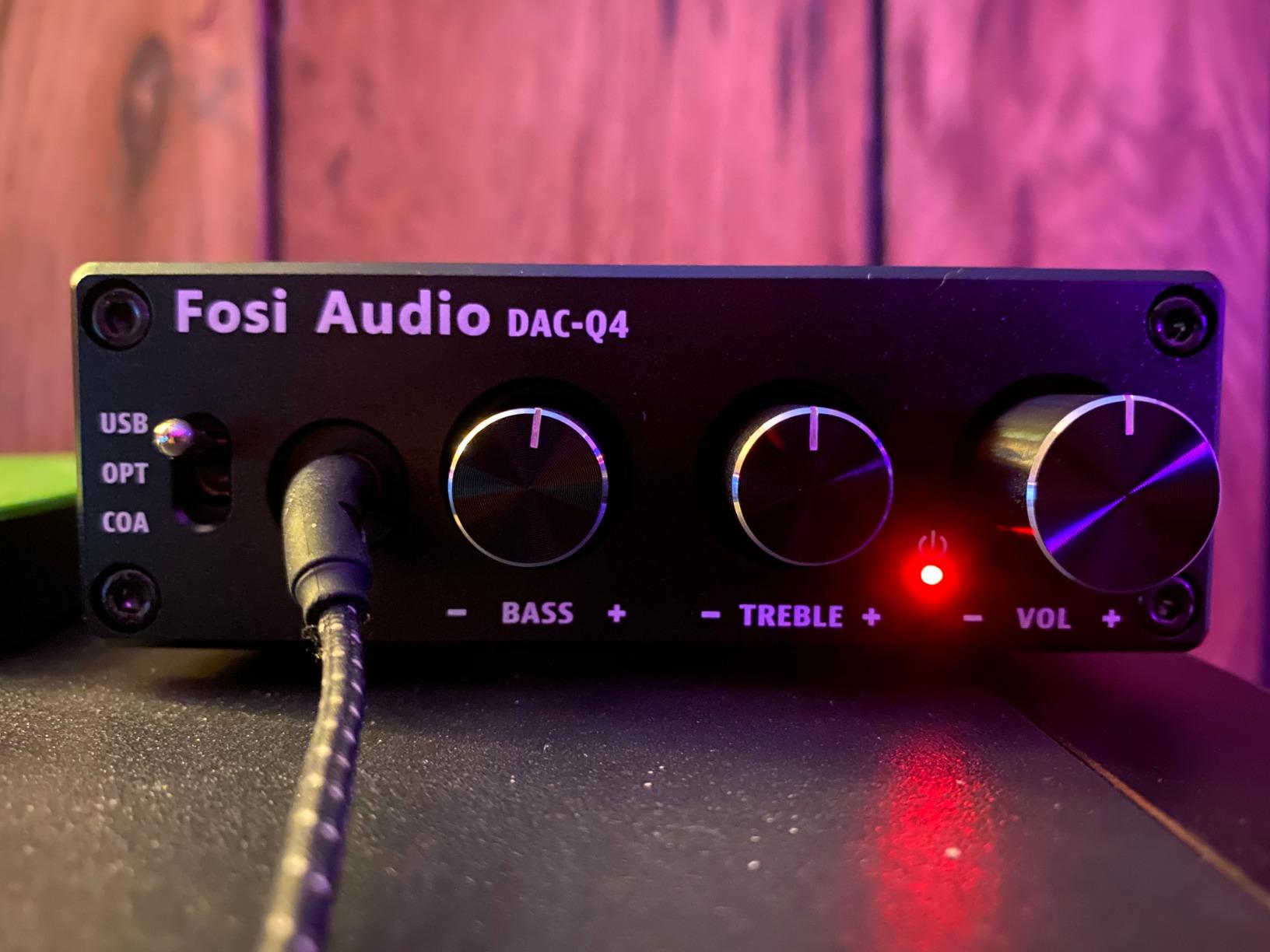 Fosi Audio Q4 DAC Headphone Amp for PC, Desktop Digital to Analog Audio Converter for Home Stereo Amplifier and Powered Speakers, PC-USB/Optical/Coaxial Inputs, 3.5mm Headphone/RCA Outputs customer photo 1