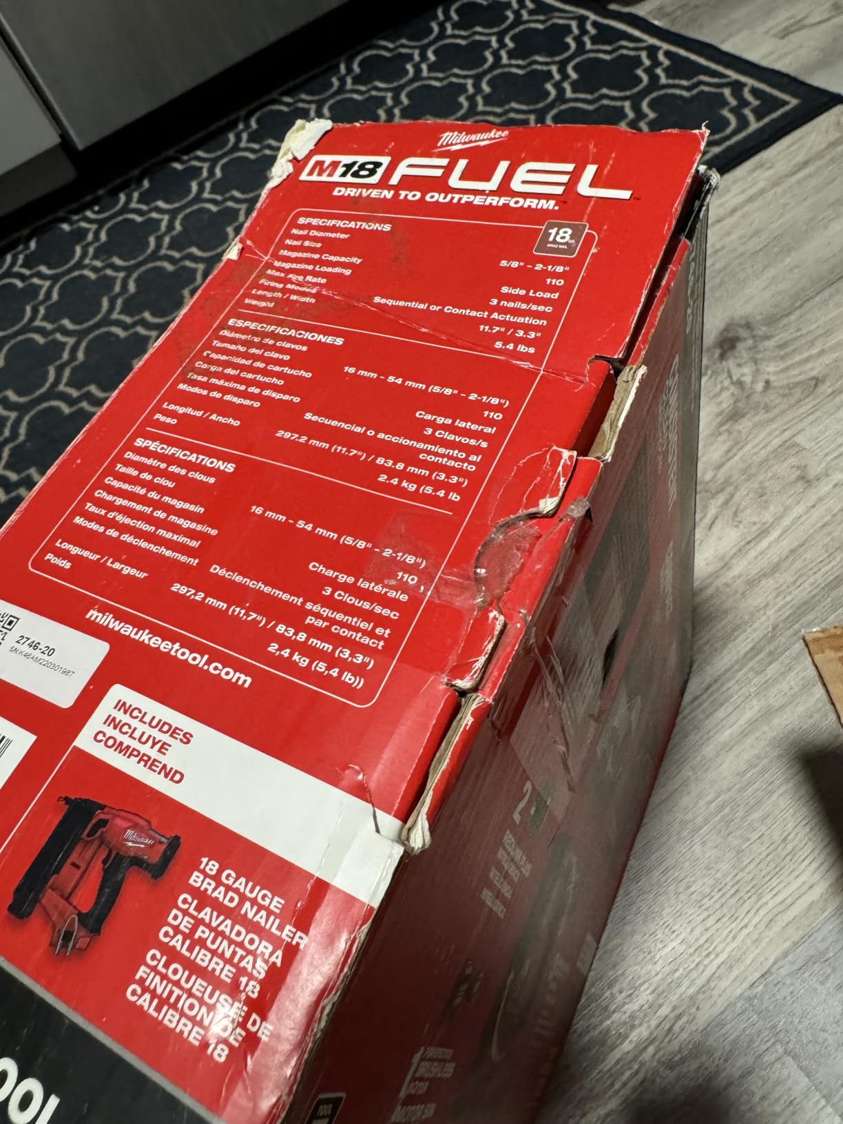 Milwaukee Electric - M18 Fuel 18 Gauge Brad Nailer customer photo 2