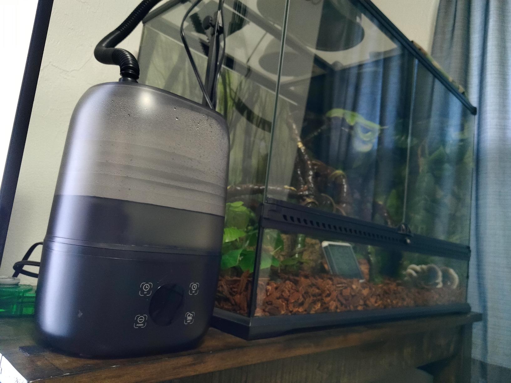 REPTI ZOO 4L Reptile Fogger Mister Tank, Terrariums Digital Tank Timing Humidifier Smart Touch Screen Adjustable Fogger for Reptiles Amphibians Herps customer photo 1
