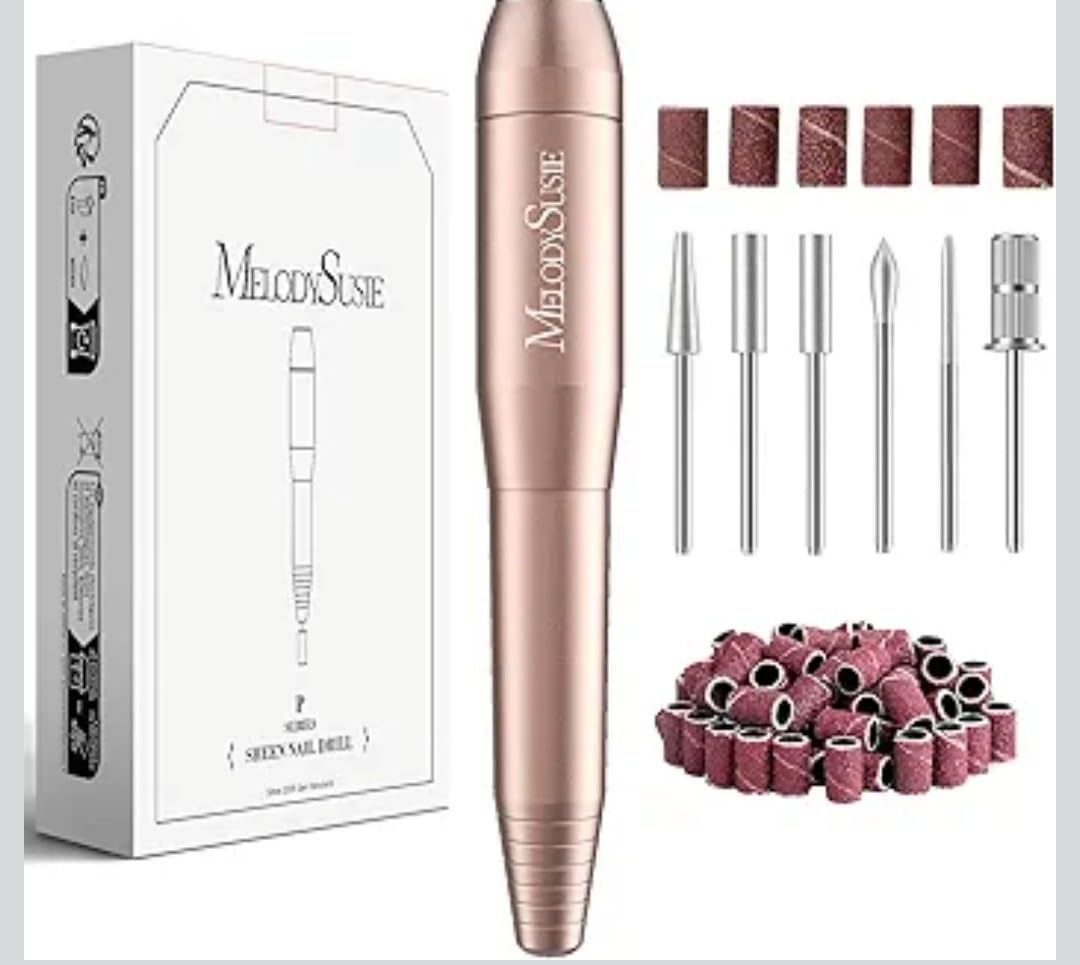 MelodySusie USB Nail Drill PC120I for Gentle Nail Prep | 20000RPM, Adjustable Speed, Forward/Reverse, Inline Control, Cuticle Smoothing, Gel Polish Removal, Beginners customer photo 2