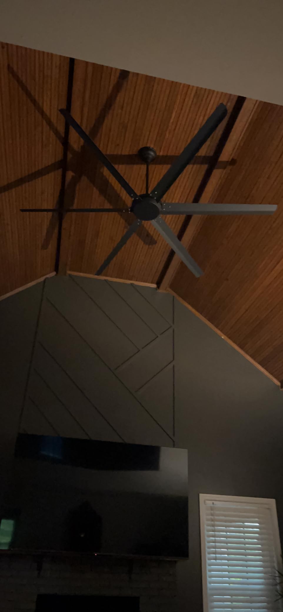 Westinghouse 7224900 HVLS Industrial Ceiling Fan, 100-Inch, Brushed Nickel | Indoor/outdoor rated, Remote control included, High-airflow DC motor, Ideal for warehouses and gyms, Commercial use customer photo 1