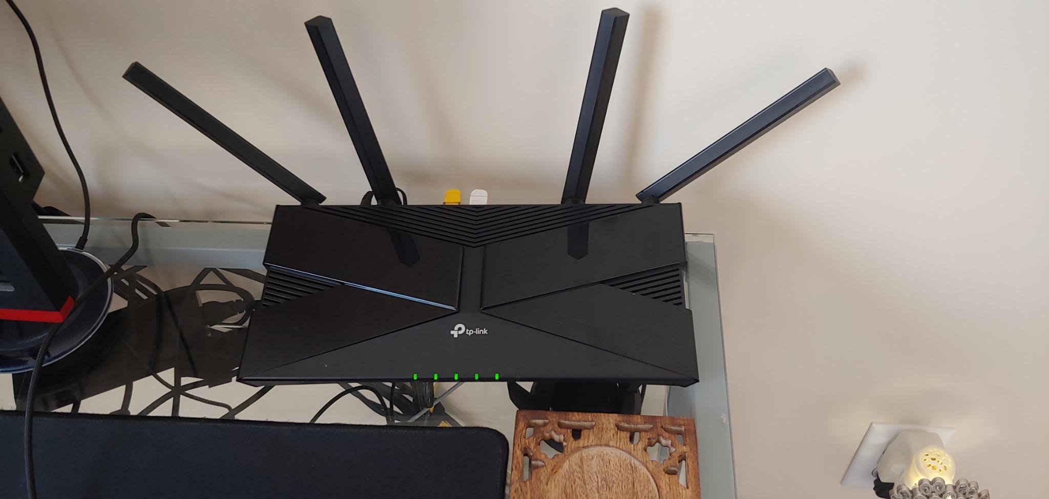 TP-Link Smart WiFi 6 Router (Archer AX10) - 4 Gigabit LAN Ports, Dual Band 802.11AX Router, Beamforming, OFDMA, MU-MIMO, Parental Controls, Dual-Core 900MHz Processor, Works with Alexa customer photo 2