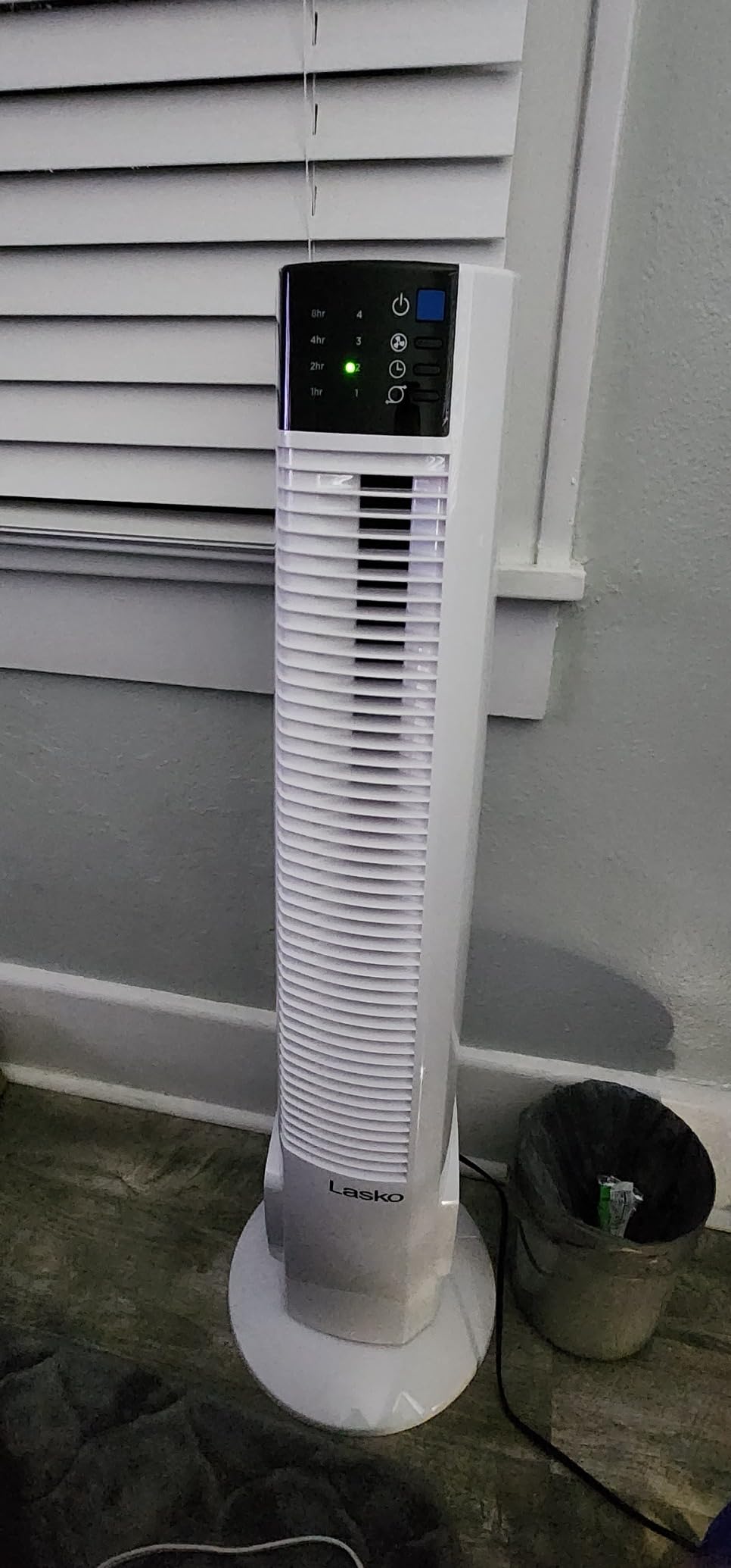 Lasko Oscillating Tower Fan with Remote Control - Tower Fan for Bedroom & Office, 4 Quiet Speeds, 38