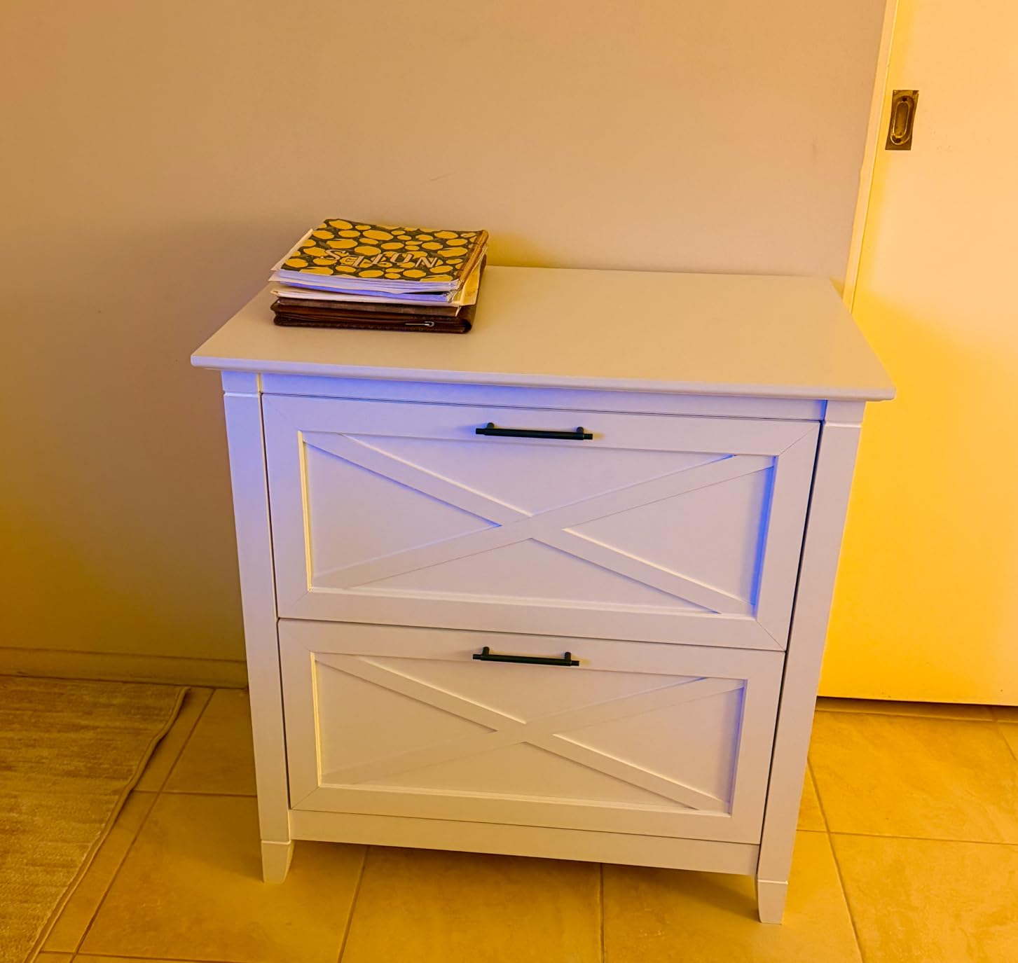 Bush Home Key West 2 Drawer Lateral File Cabinet in Pure White Oak, Document Storage for Home Office, Accent Chest with Drawers customer photo 2