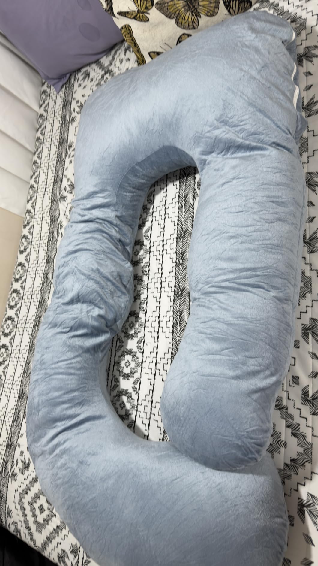 Chilling Home Pregnancy Pillow, U Shaped Full Body Maternity Pillow 58 inch, Pregnant Women Must Haves Pregnancy Pillows for Sleeping with Removable Cover customer photo 1