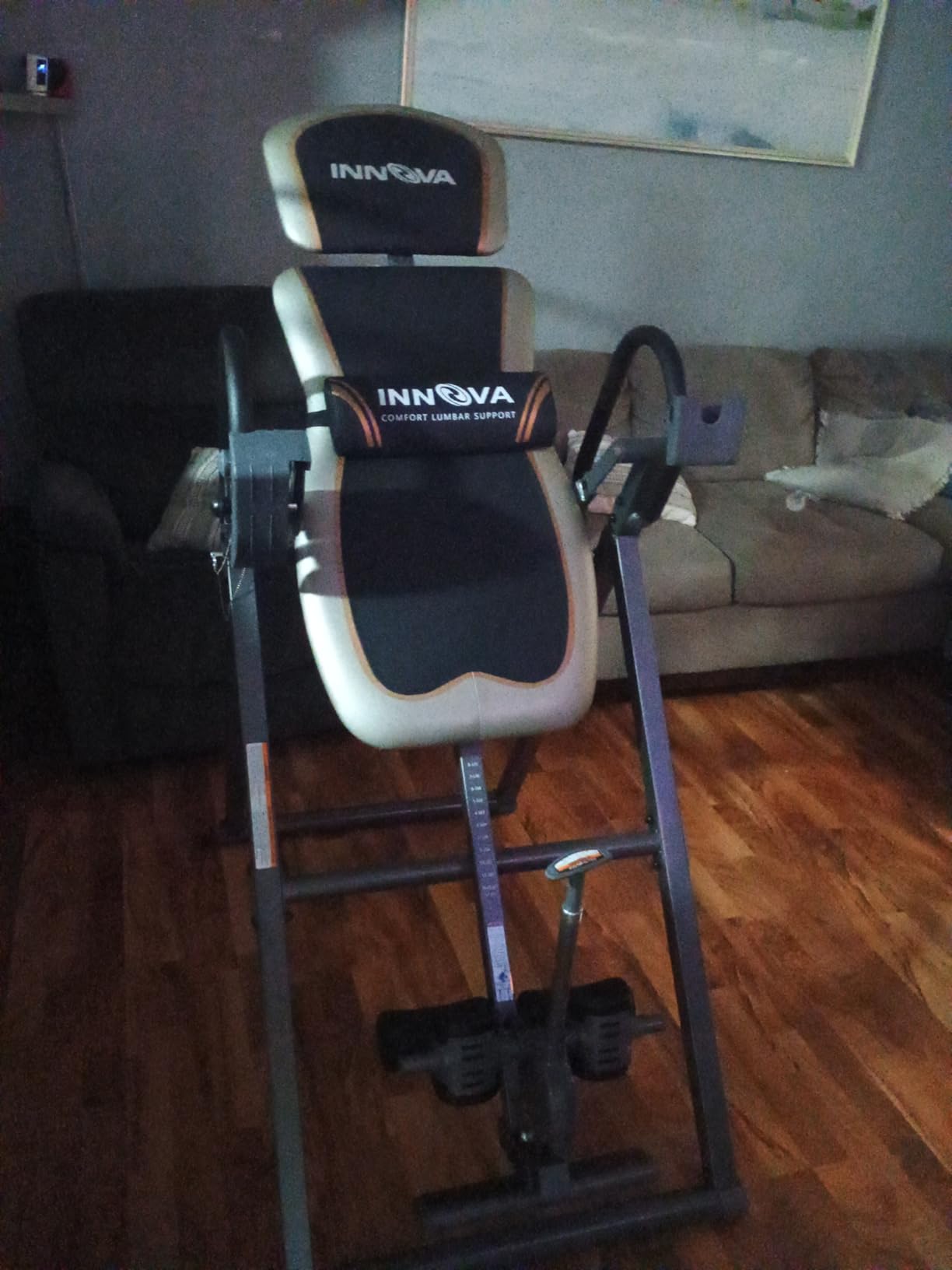 Innova Health and Fitness Inversion Table with Adjustable Headrest, Reversible Ankle Holders, and 300 lb Weight Capacity customer photo 1