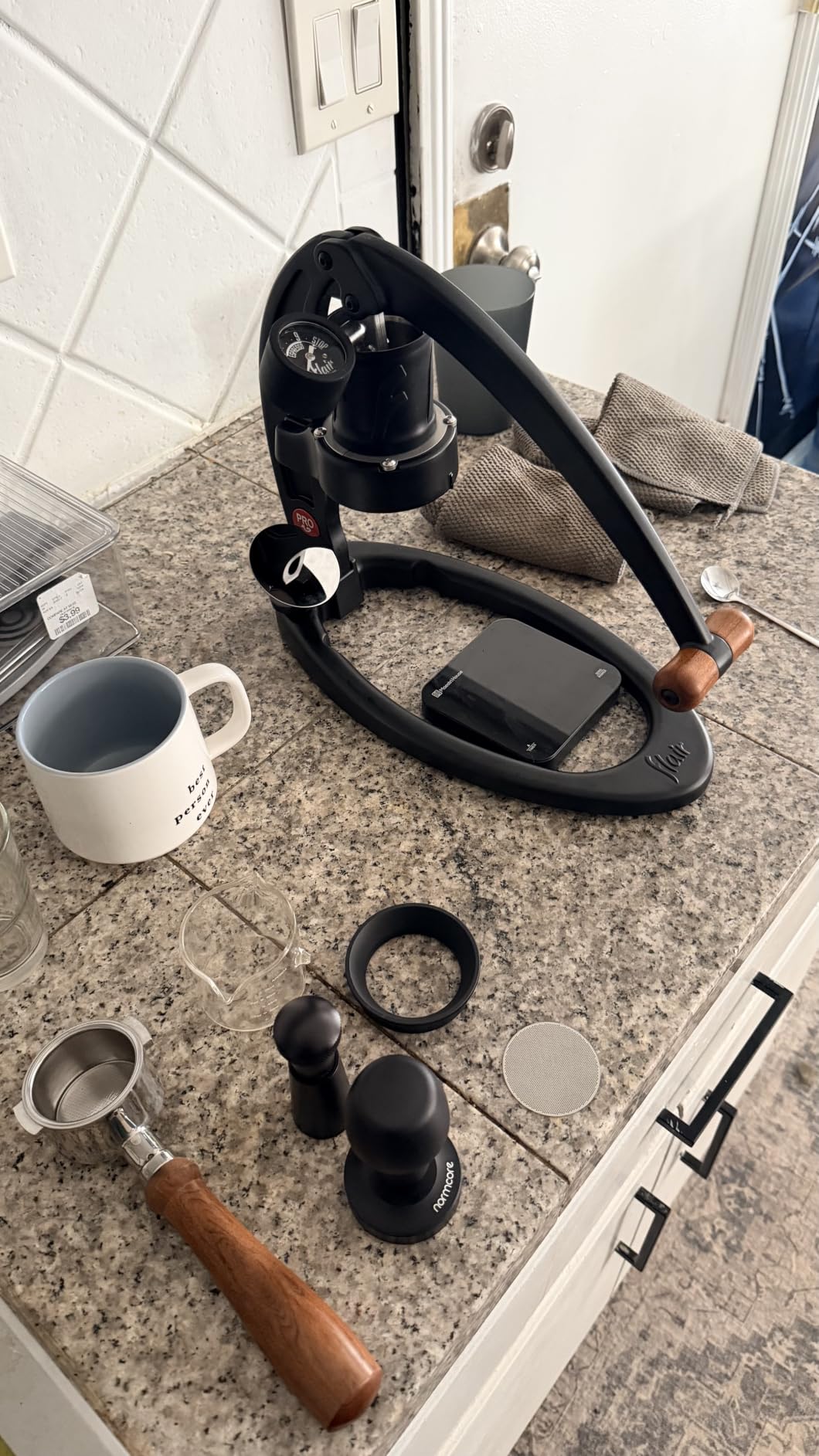 Flair UPDATED 49 PRO (Black) - All manual 49mm lever espresso maker with handled portafilter, pressure gauge and no plastics in brew path customer photo 2