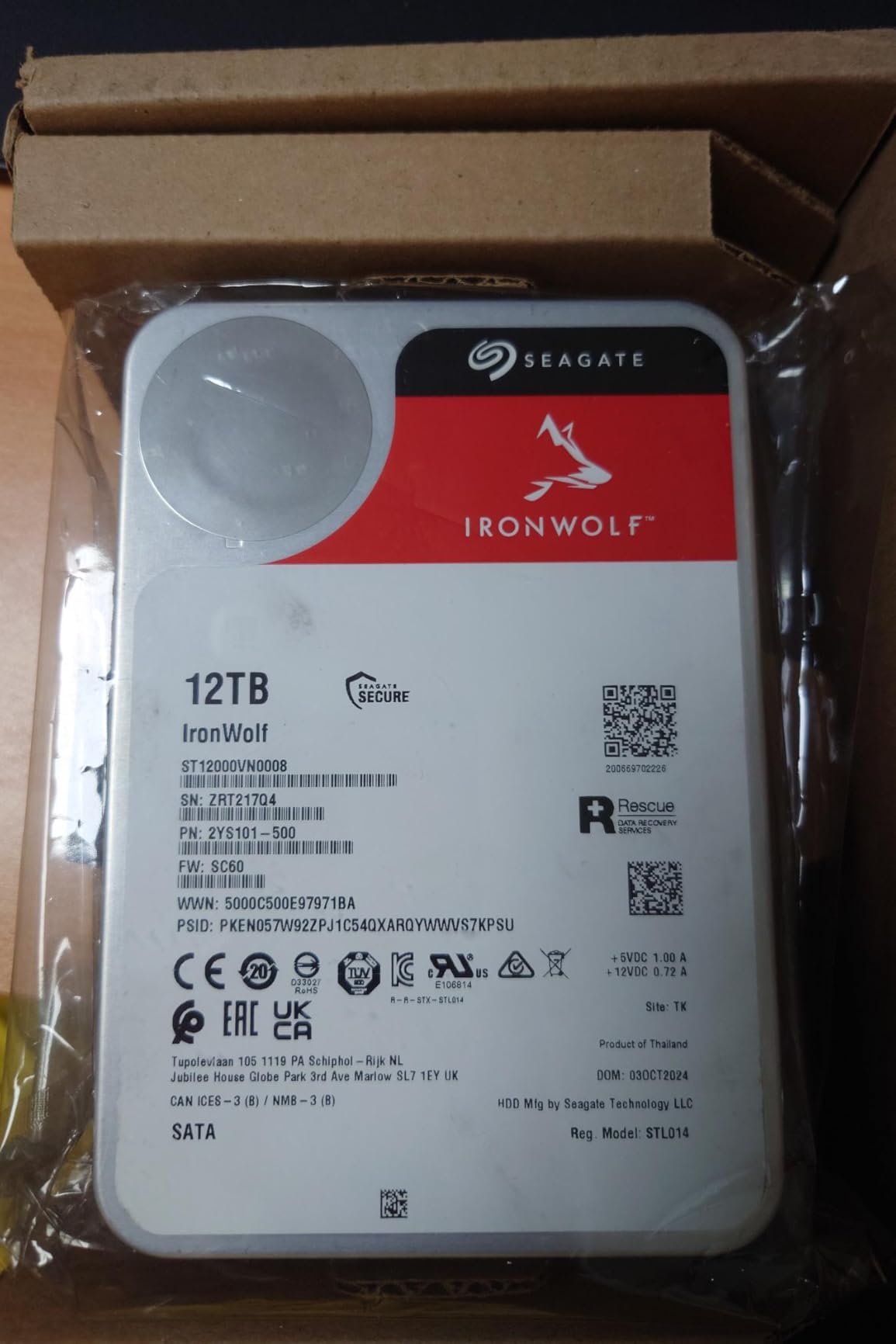 Seagate IronWolf 8TB NAS Internal Hard Drive HDD - 3.5 Inch SATA 6Gb/s 7200 RPM 256MB Cache for RAID Network Attached Storage - Frustration Free Packaging (ST8000VNZ04/N004) customer photo 1