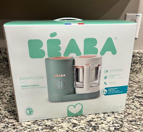 BEABA Babycook Neo, Baby Food Maker, Glass Bowl Baby Food Processor, 4 in 1 Steam Cook & Blender, Stainless Steel Steam Basket, Easy Clean Reservoir, 5.5 Cup Capacity, Eucalyptus customer photo 1