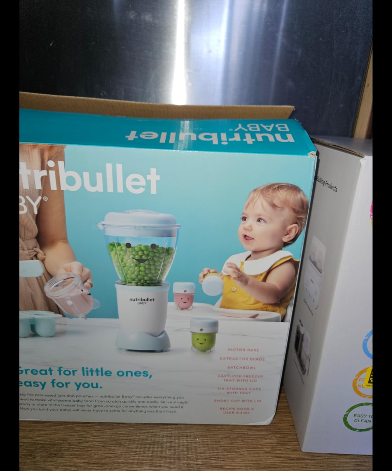 NutriBullet NBY-50100 Baby Complete Food-Making System, 32-Oz, White, Blue, Clear customer photo 1