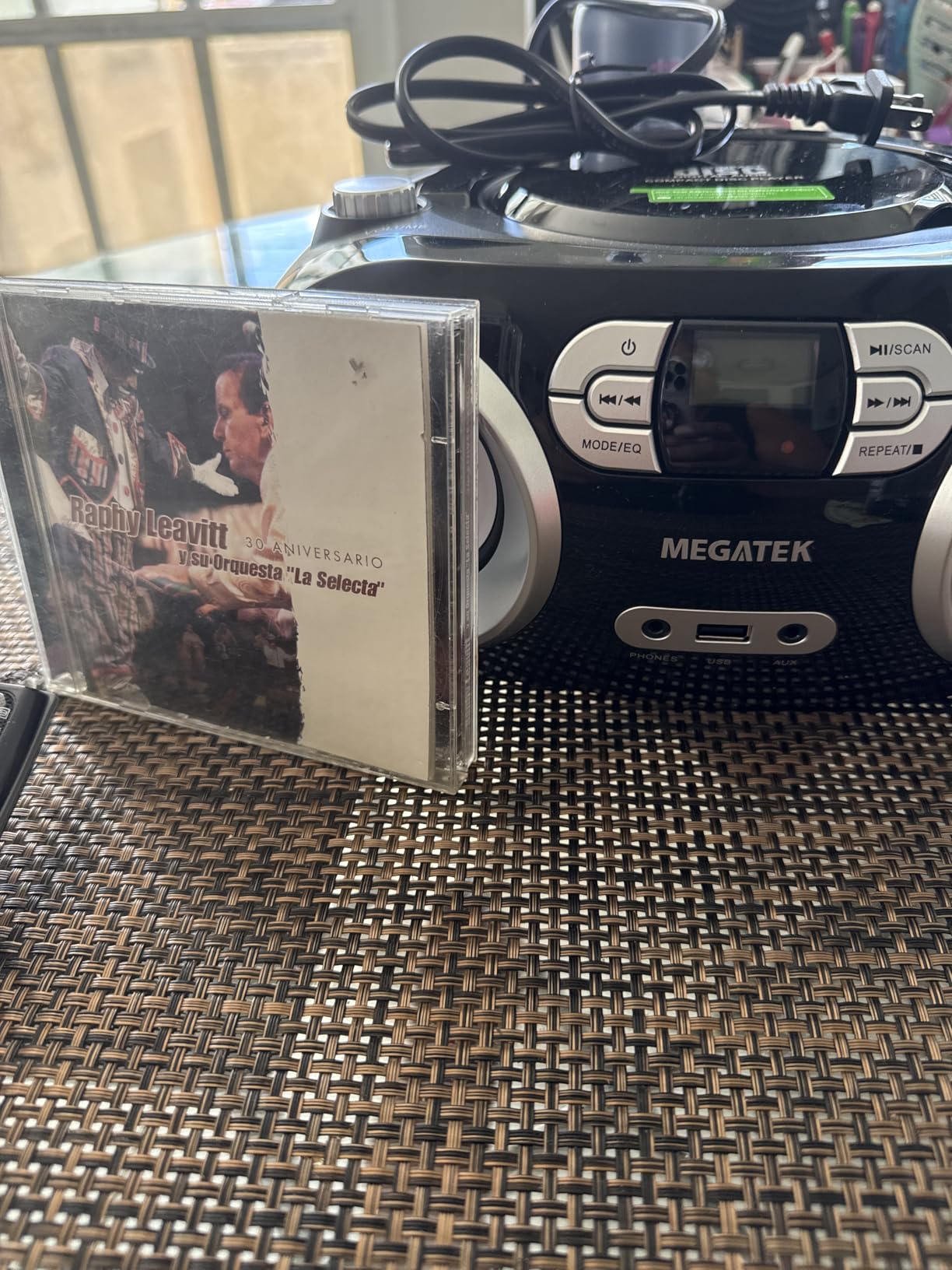 MEGATEK Portable CD Player Boombox with Bluetooth & FM Radio - Black | USB Playback, Clear Stereo Sound, AUX Input, Headphone Jack, CD-R/RW & MP3-CD Support, LCD Display, AC/Battery Powered customer photo 2