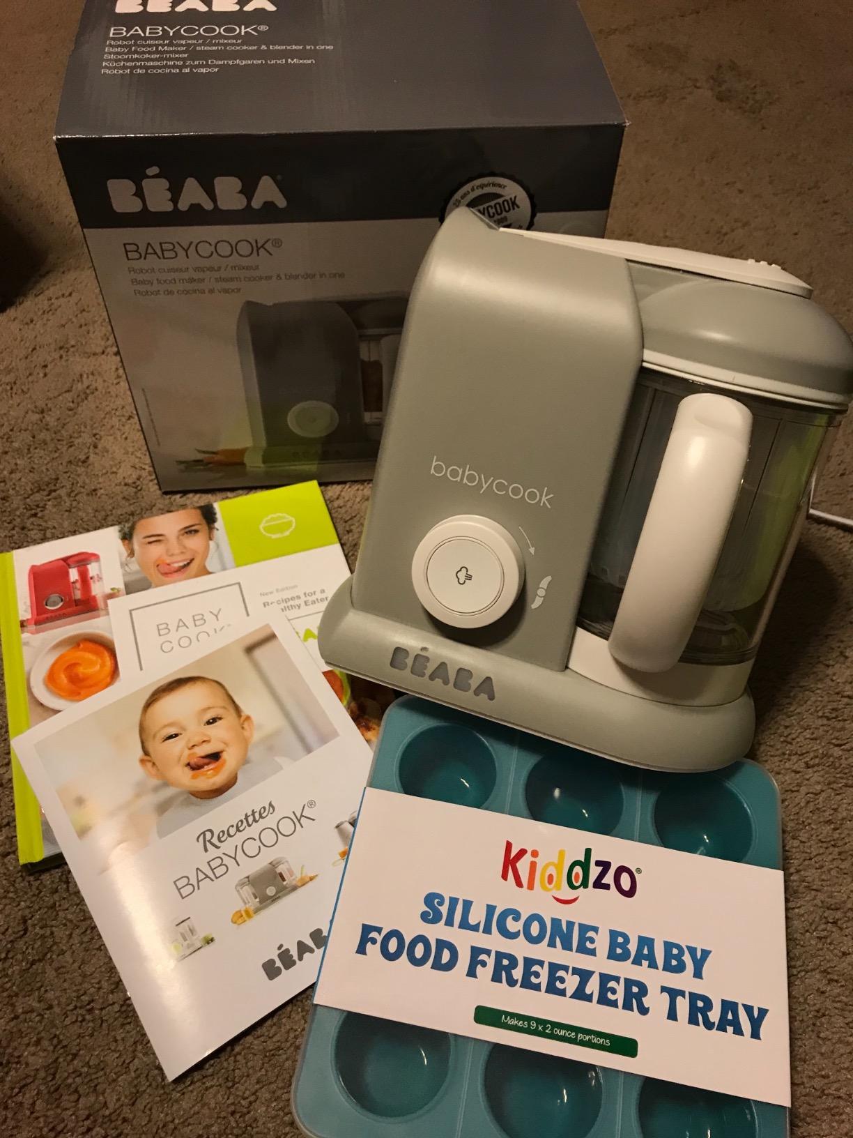BEABA Babycook Solo 4 in 1 Baby Food Maker, Puree Steamer and Blender for Purees, Grinder with Auto Steam Cooking, Lrg Capacity 1,100 mL/ 37 oz, 27 Servings in 20 Mins, Charcoal customer photo 1