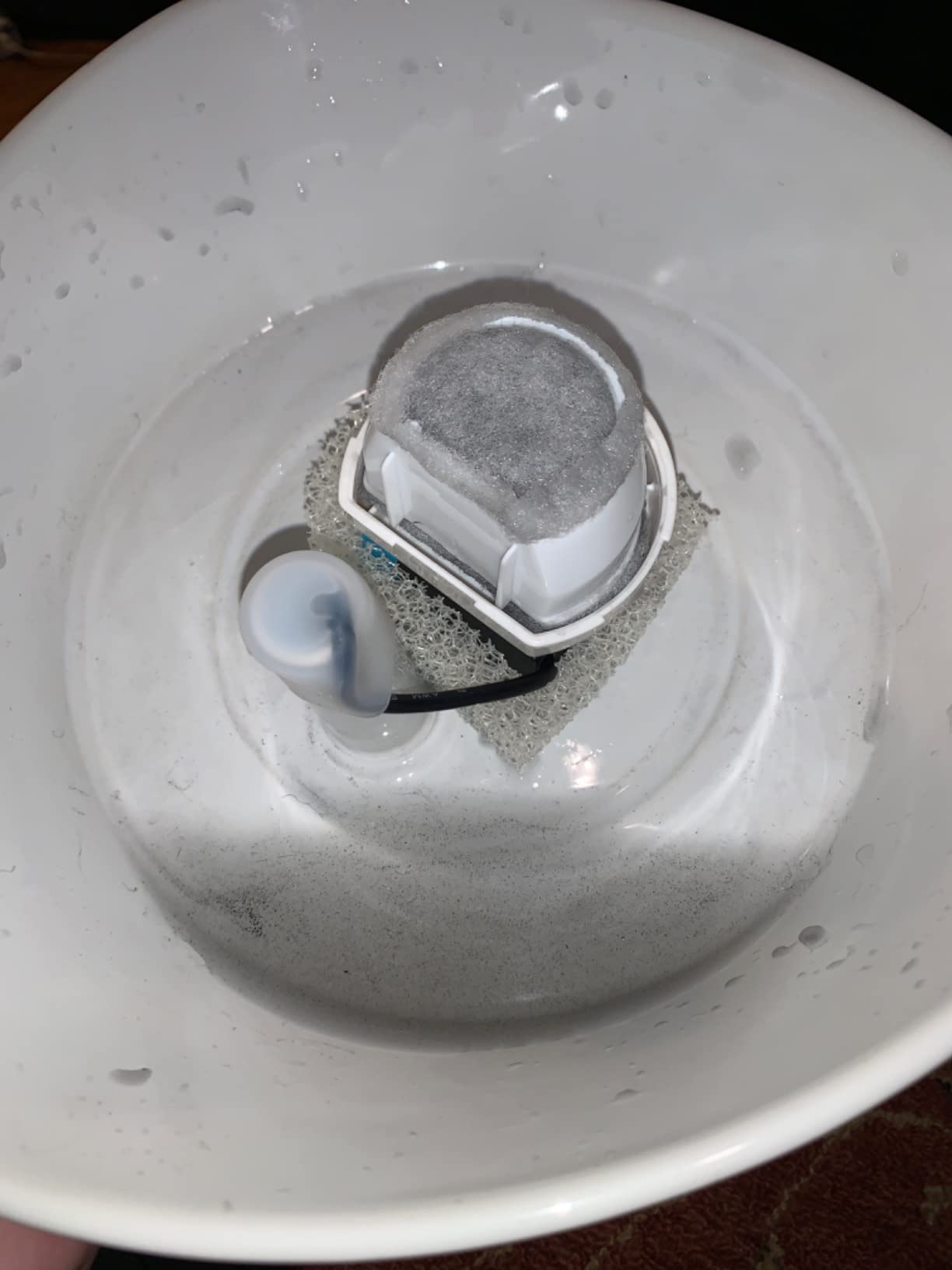 PetSafe Ceramic Pet Fountain - for Cats and Small Dogs - 60 Oz Water Capacity - Whisper-Quiet Water Flow - Great for Shy or Timid Pets - Fresh, Filtered Water customer photo 1