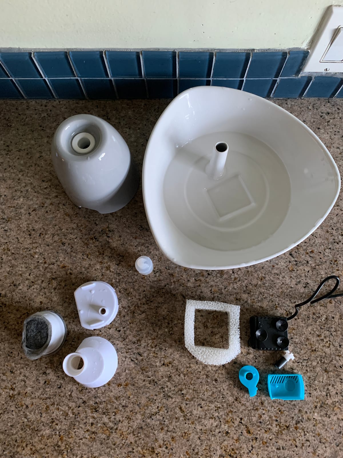 PetSafe Ceramic Pet Fountain - for Cats and Small Dogs - 60 Oz Water Capacity - Whisper-Quiet Water Flow - Great for Shy or Timid Pets - Fresh, Filtered Water customer photo 2