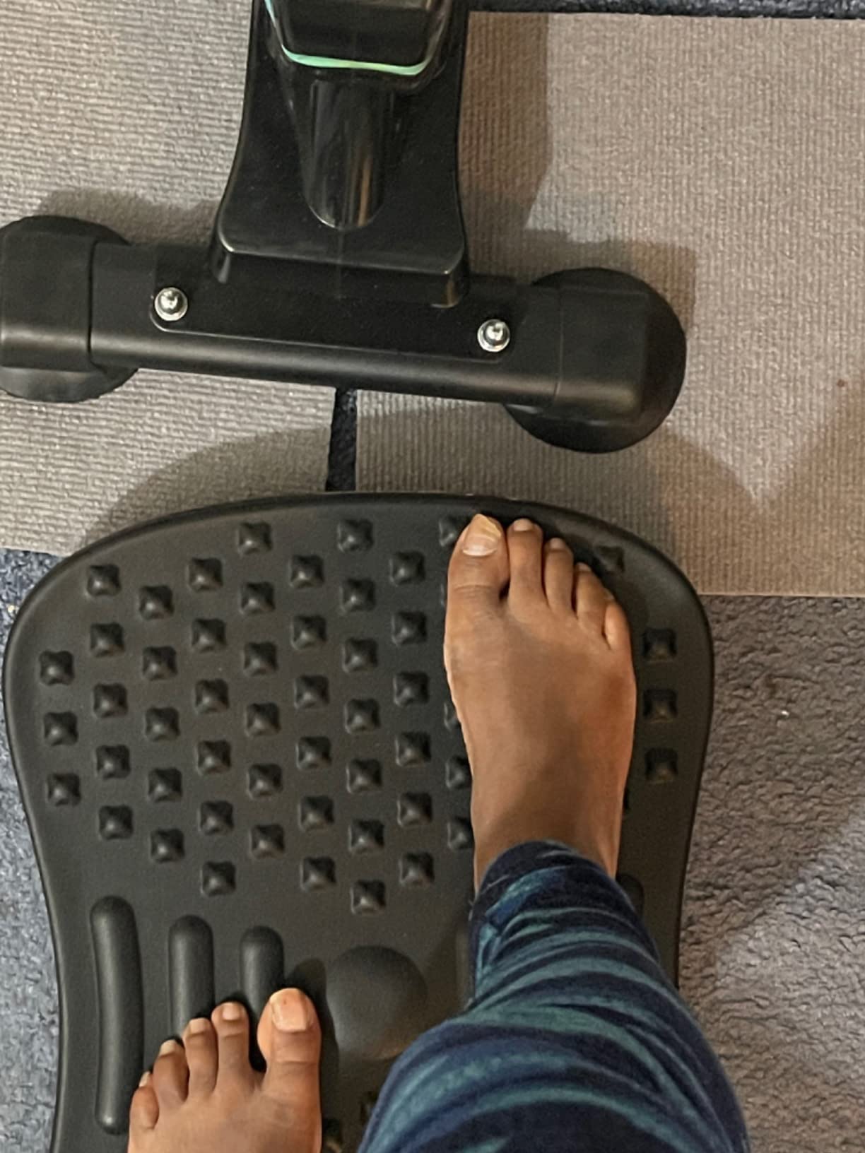 Seville Classics airLIFT Premium Anti Fatigue Wooden Balance Wobble Board Mat w/Massage Points, for Office Standing Desk, Home, Exercise, Therapy, Sports Training, Black, 20W x 14D customer photo 1